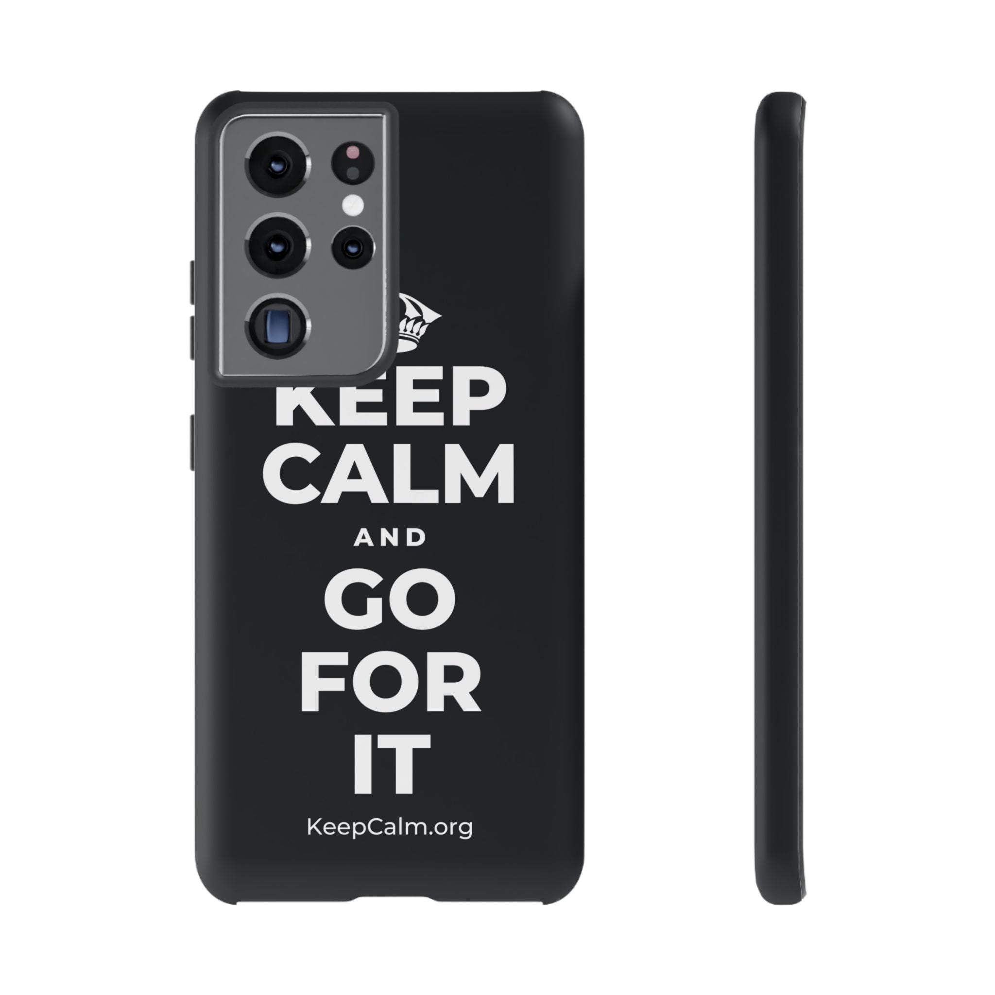 KEEP CALM AND GO FOR IT Phone Case (Dark)