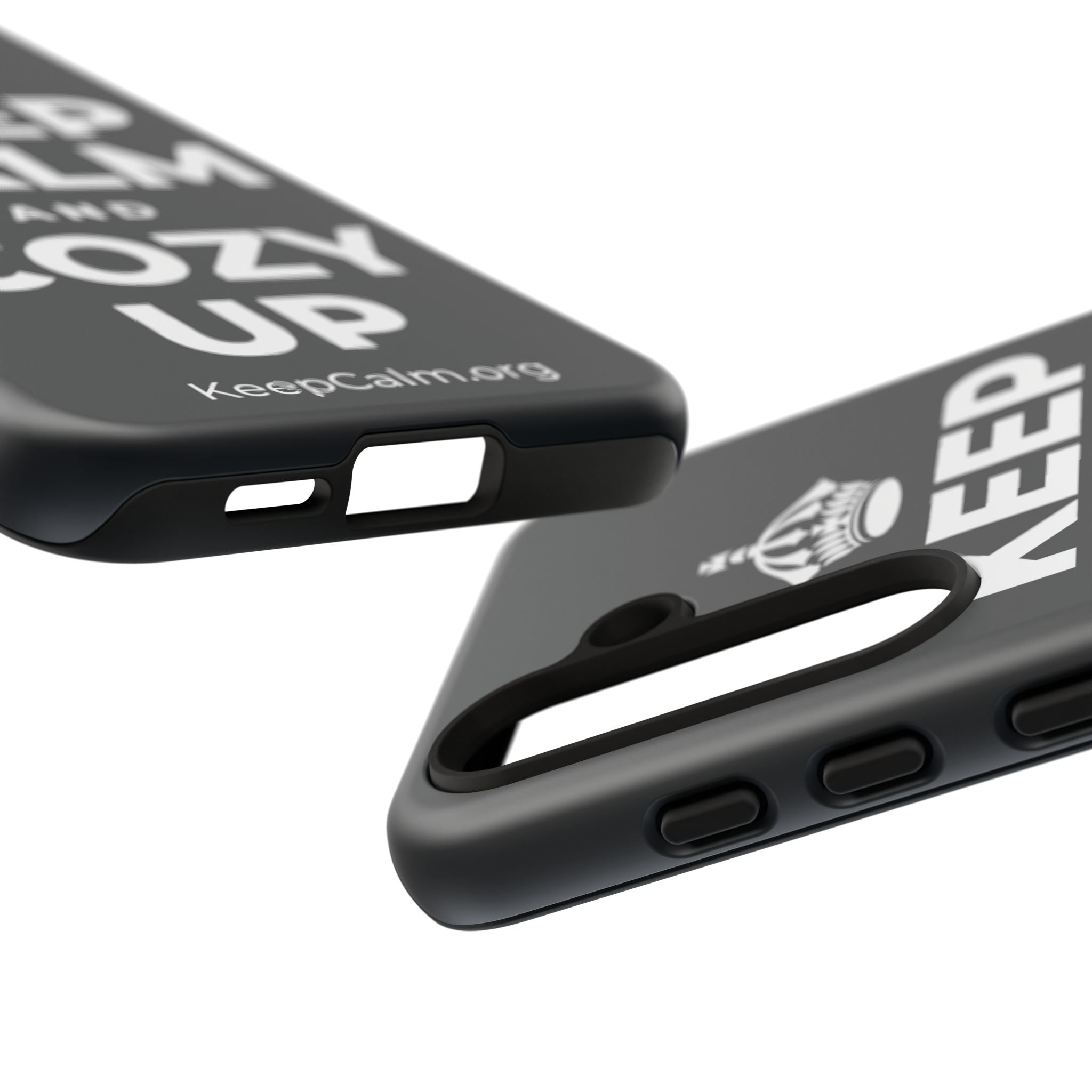 KEEP CALM AND COZY UP Phone Case (Dark)
