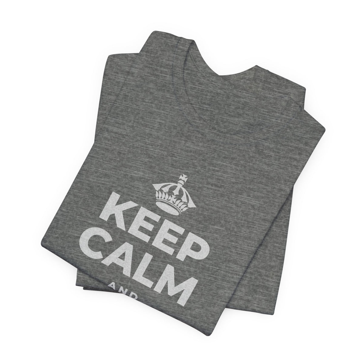 KEEP CALM AND WALK IT OFF T-Shirt (Baby Blue–Silver)