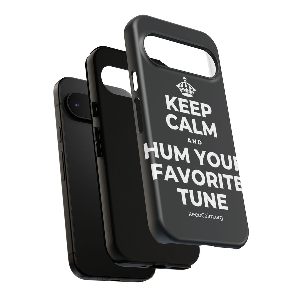 KEEP CALM AND HUM YOUR FAVORITE TUNE Phone Case (Dark)