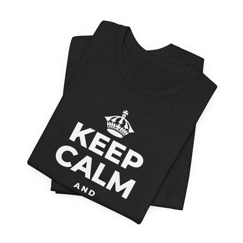KEEP CALM AND UNCLENCH T-Shirt (Soft Cream–Heather Mauve)