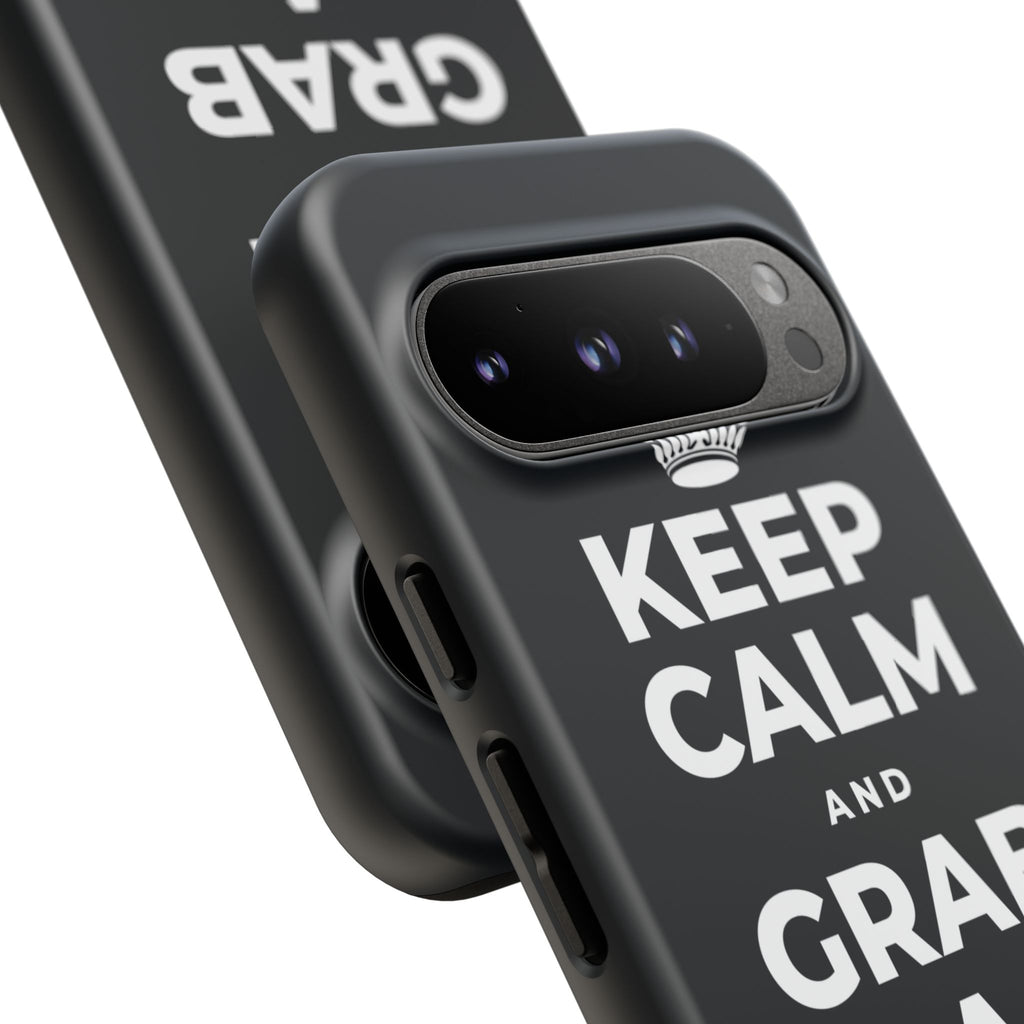 KEEP CALM AND GRAB A WARM DRINK Phone Case (Dark)
