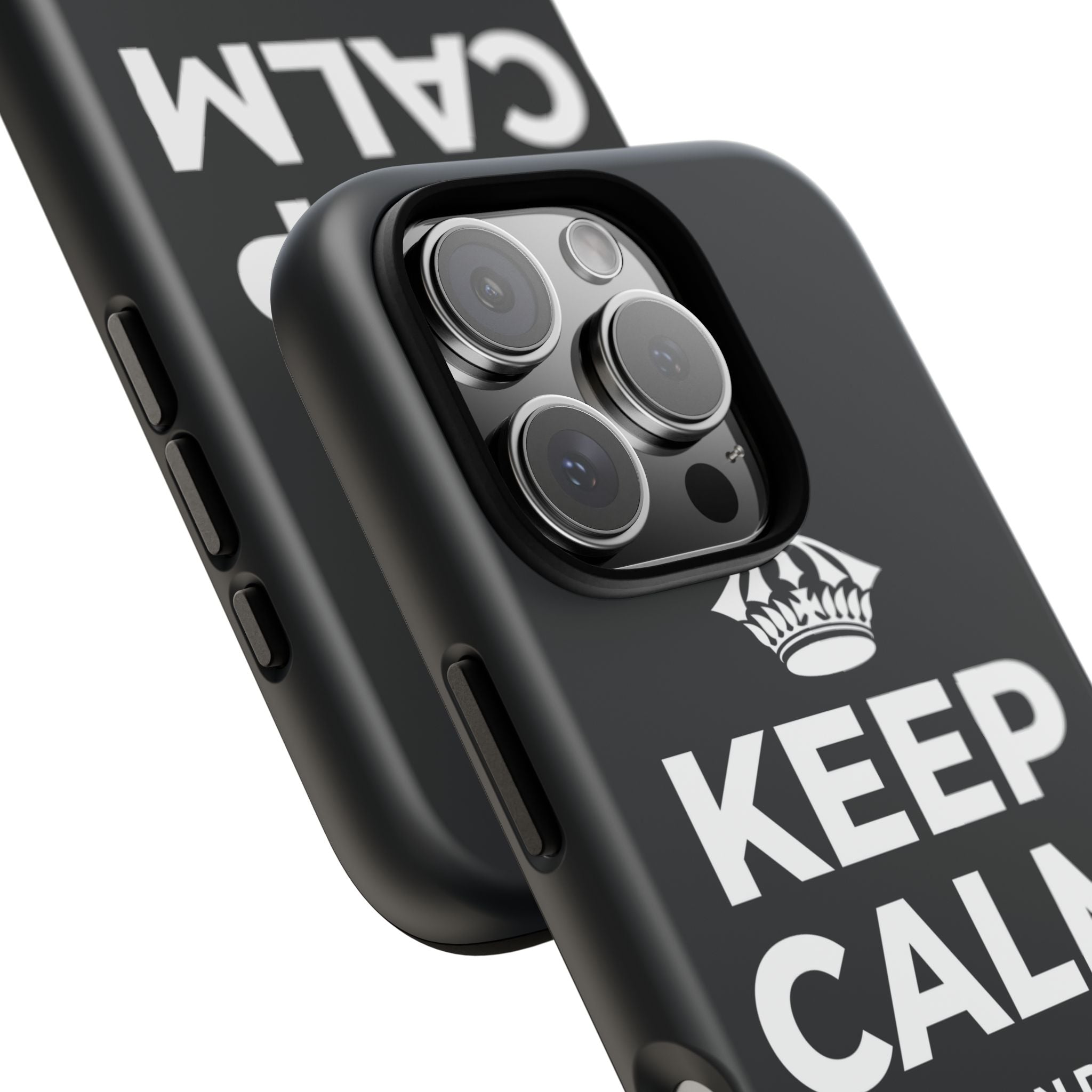 KEEP CALM AND GO 🏄 Phone Case (Dark)