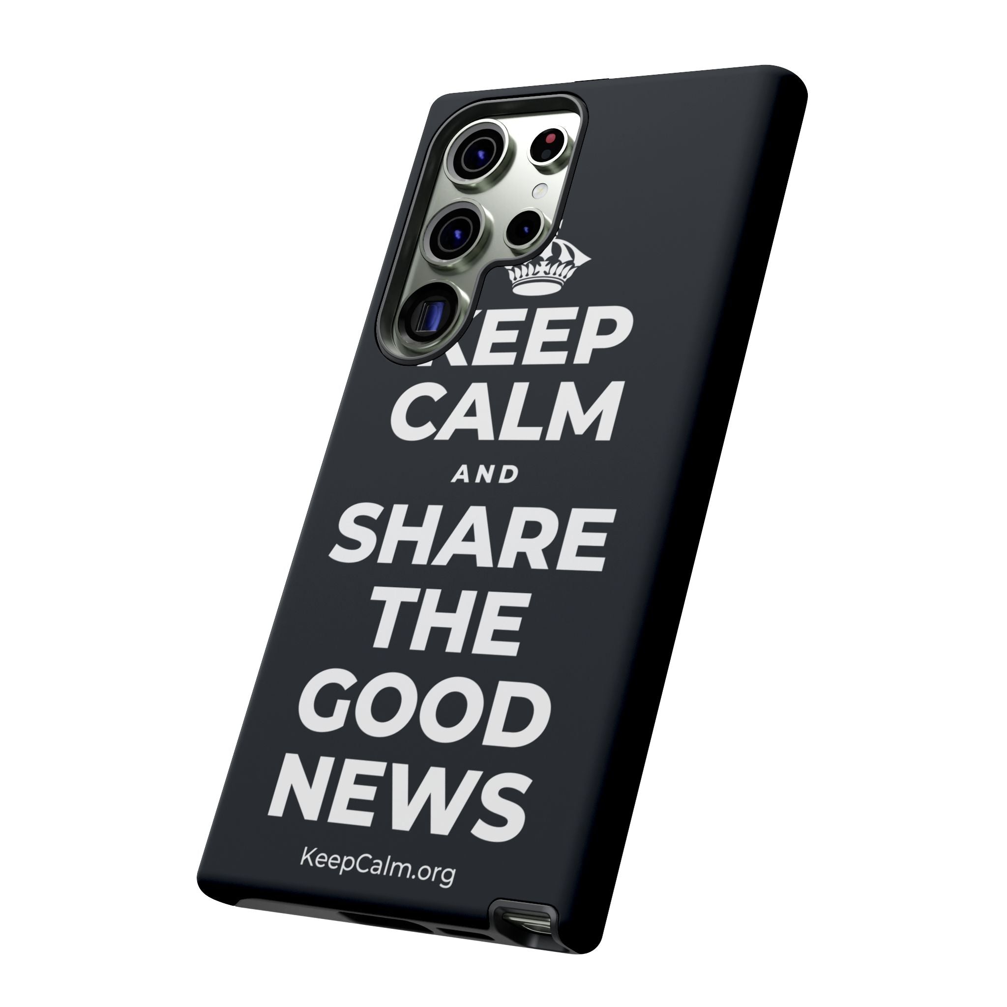 KEEP CALM AND SHARE THE GOOD NEWS Phone Case (Dark)