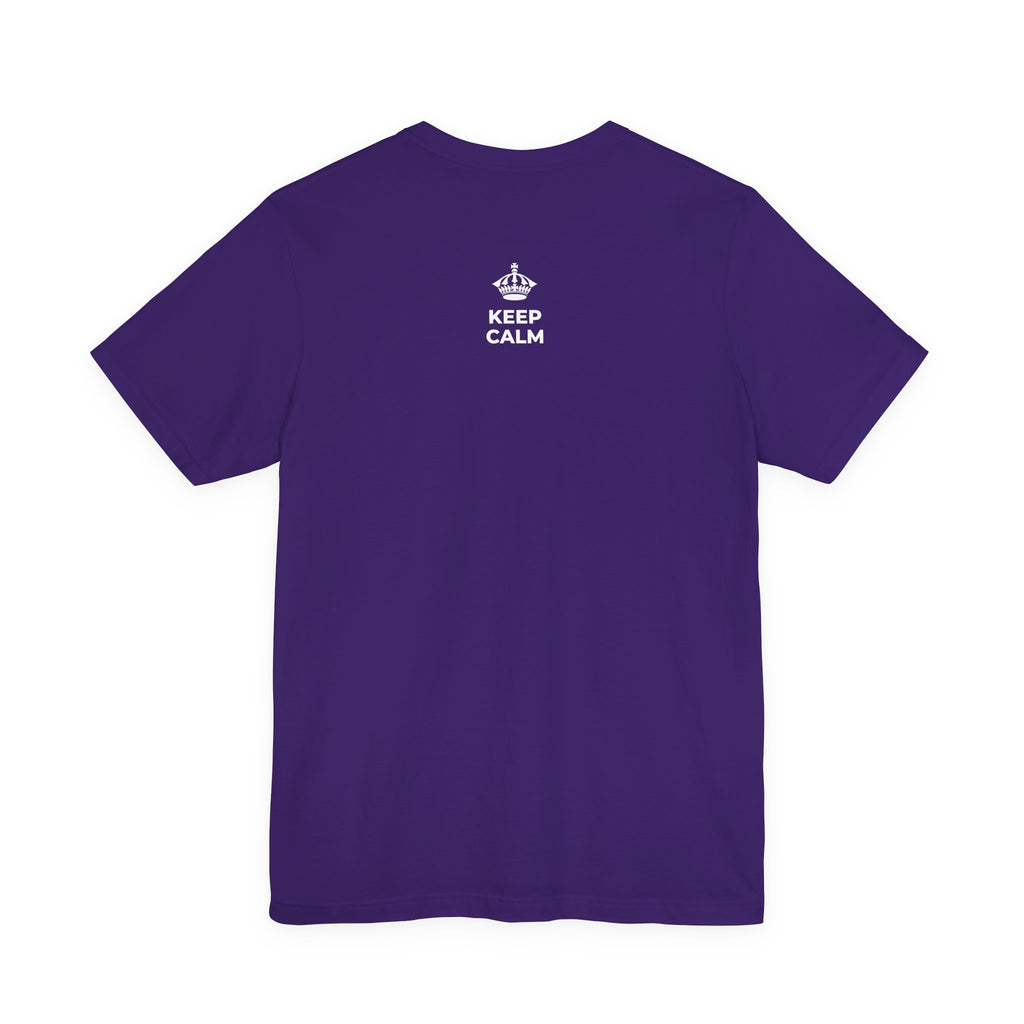 KEEP CALM AND STAY AWHILE T-Shirt (Soft Cream–Heather Mauve)