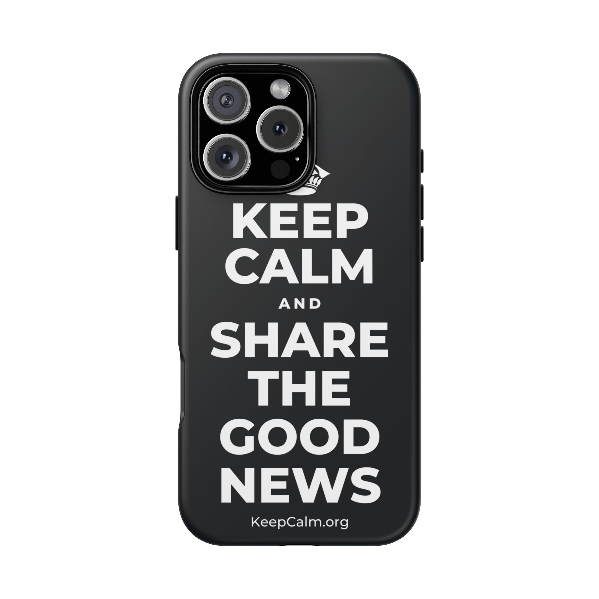 KEEP CALM AND SHARE THE GOOD NEWS Phone Case (Dark)