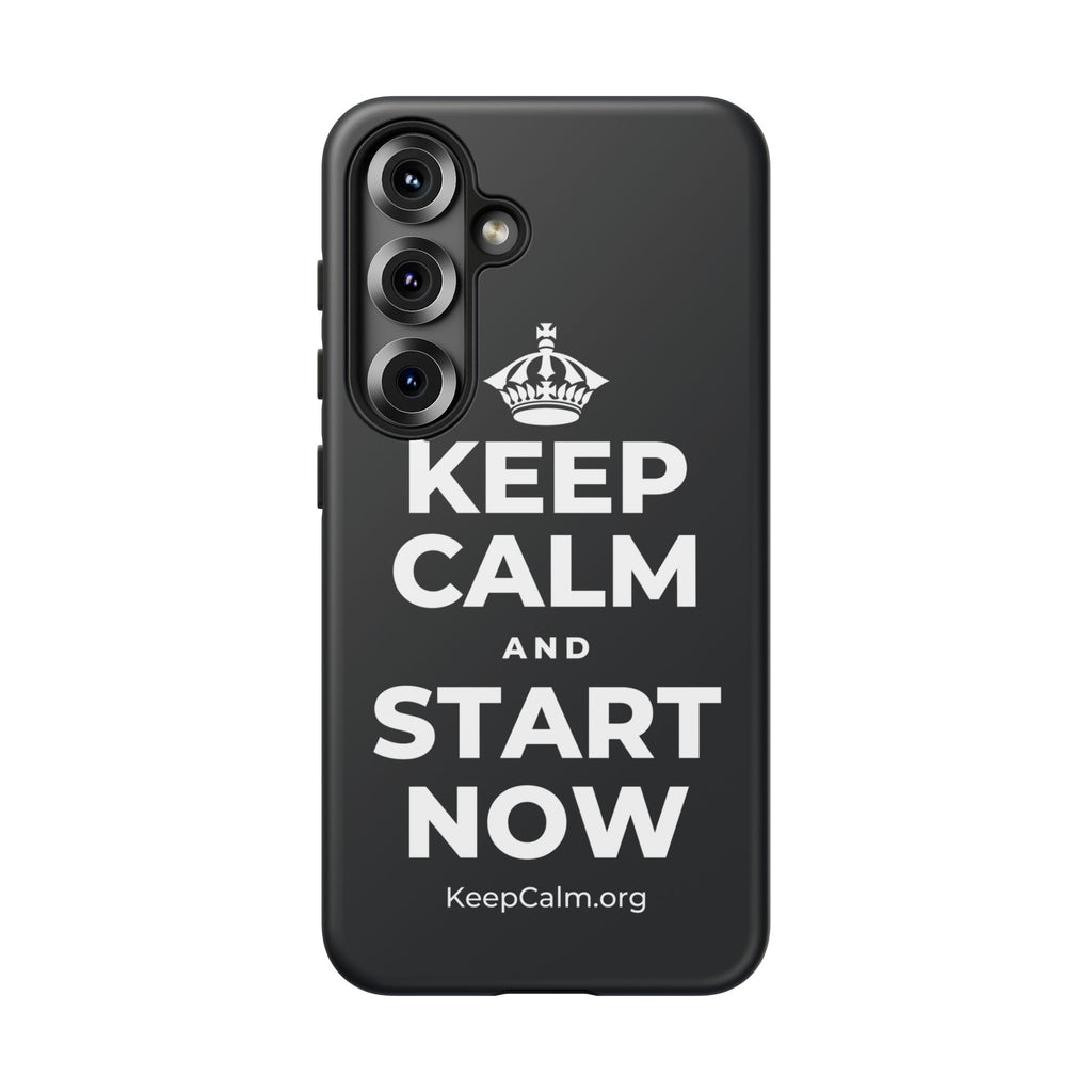 KEEP CALM AND START NOW Phone Case (Dark)
