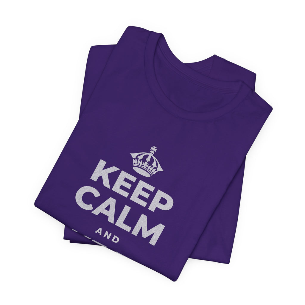 KEEP CALM AND TAKE THE HOUR T-Shirt (Soft Cream–Heather Mauve)