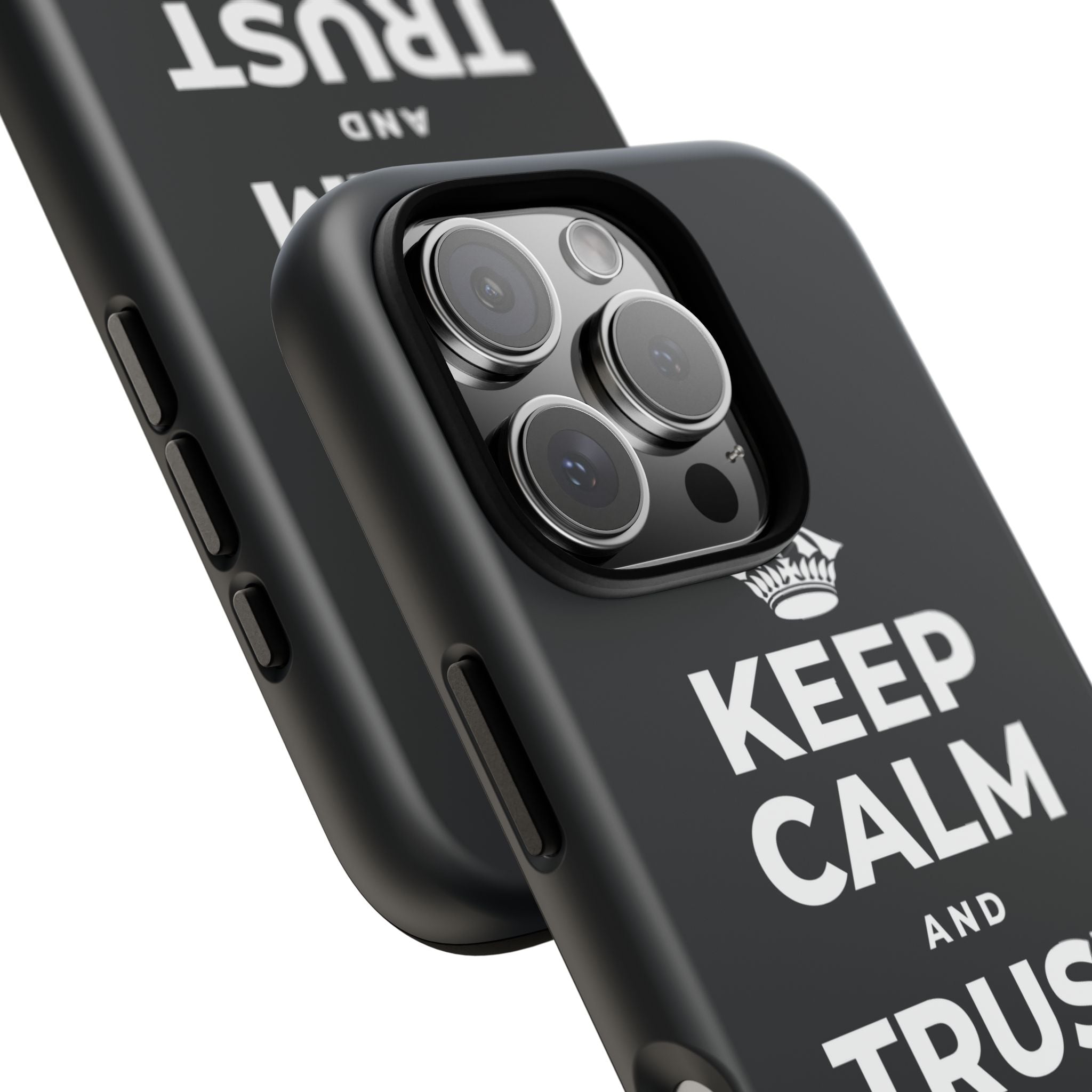 KEEP CALM AND TRUST THE PROCESS Phone Case (Dark)