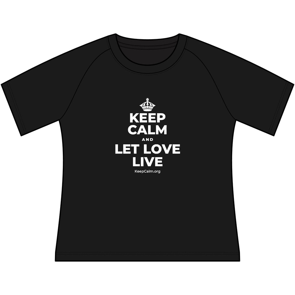 KEEP CALM AND LET LOVE LIVE Women's Raglan Tee
