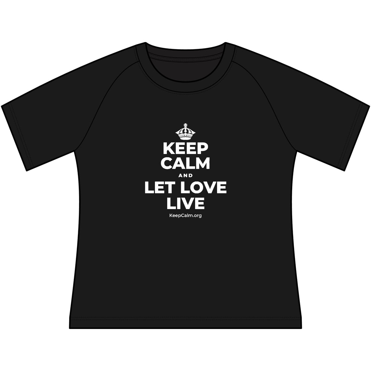 KEEP CALM AND LET LOVE LIVE Women's Raglan Tee