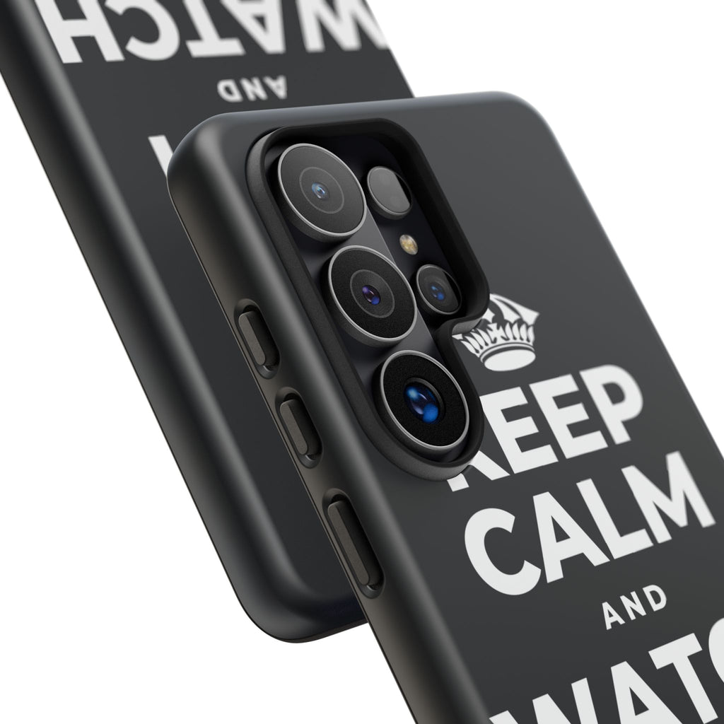 KEEP CALM AND WATCH THE CLOUDS Phone Case (Dark)