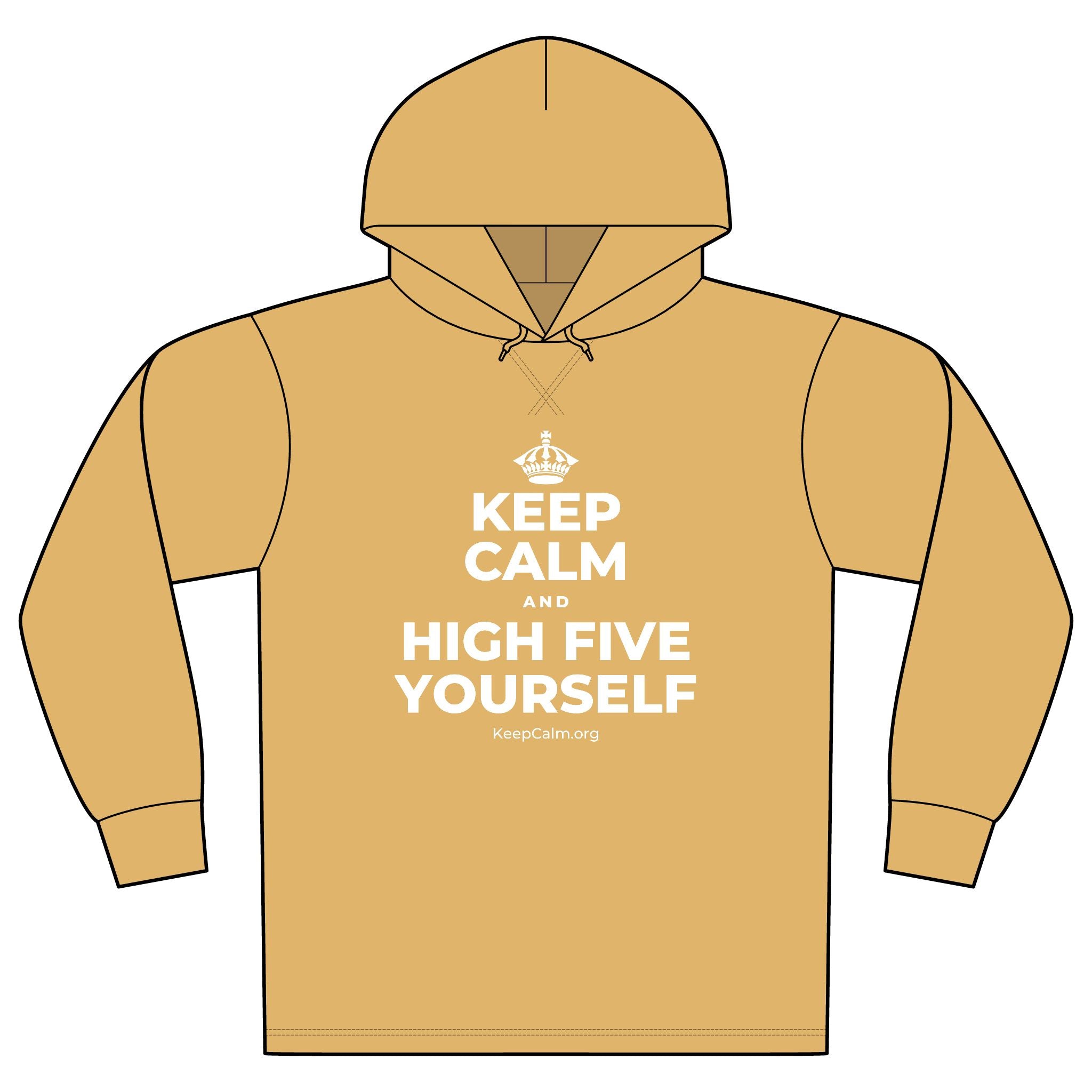 KEEP CALM AND HIGH FIVE YOURSELF Organic Hoodie Tee