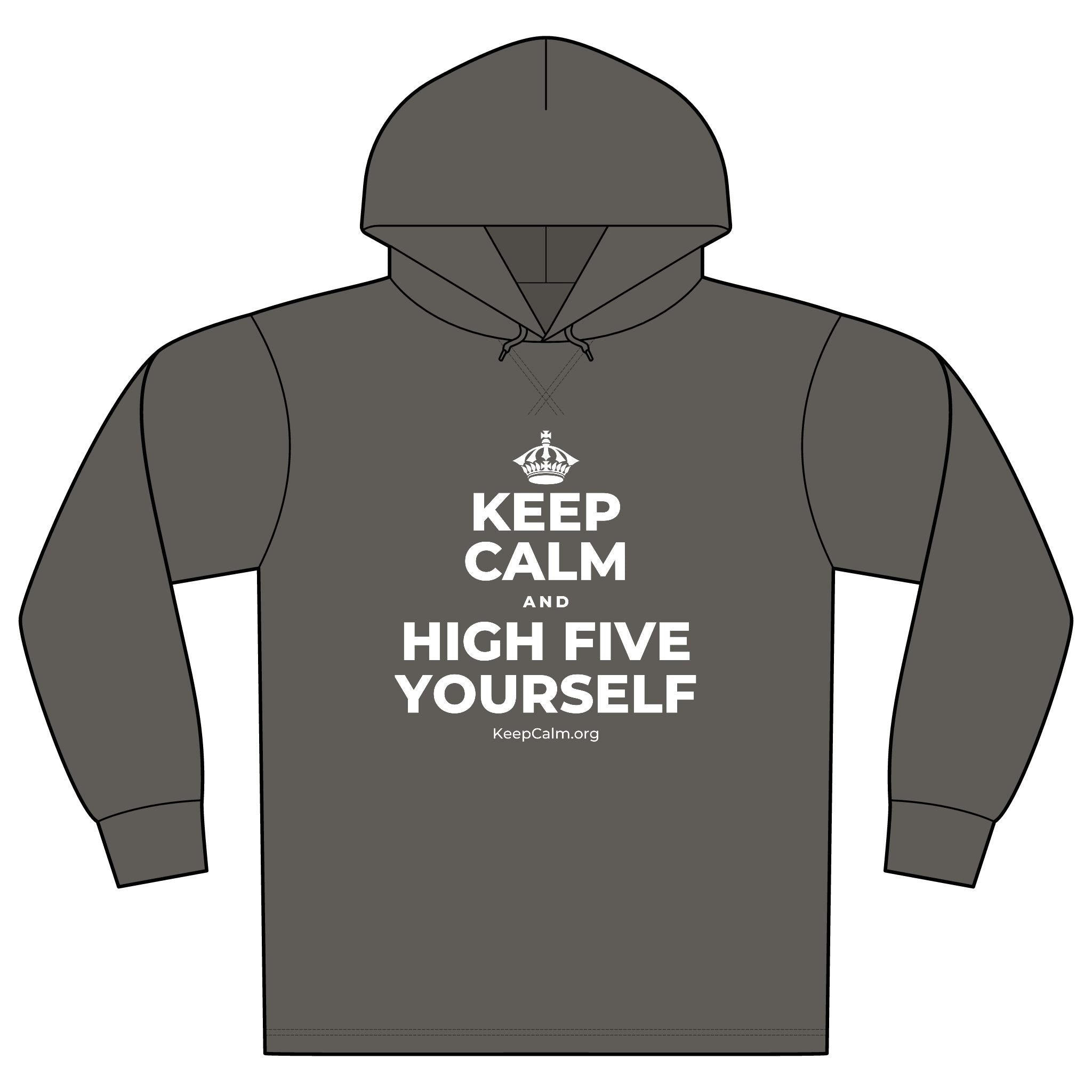 KEEP CALM AND HIGH FIVE YOURSELF Organic Hoodie Tee