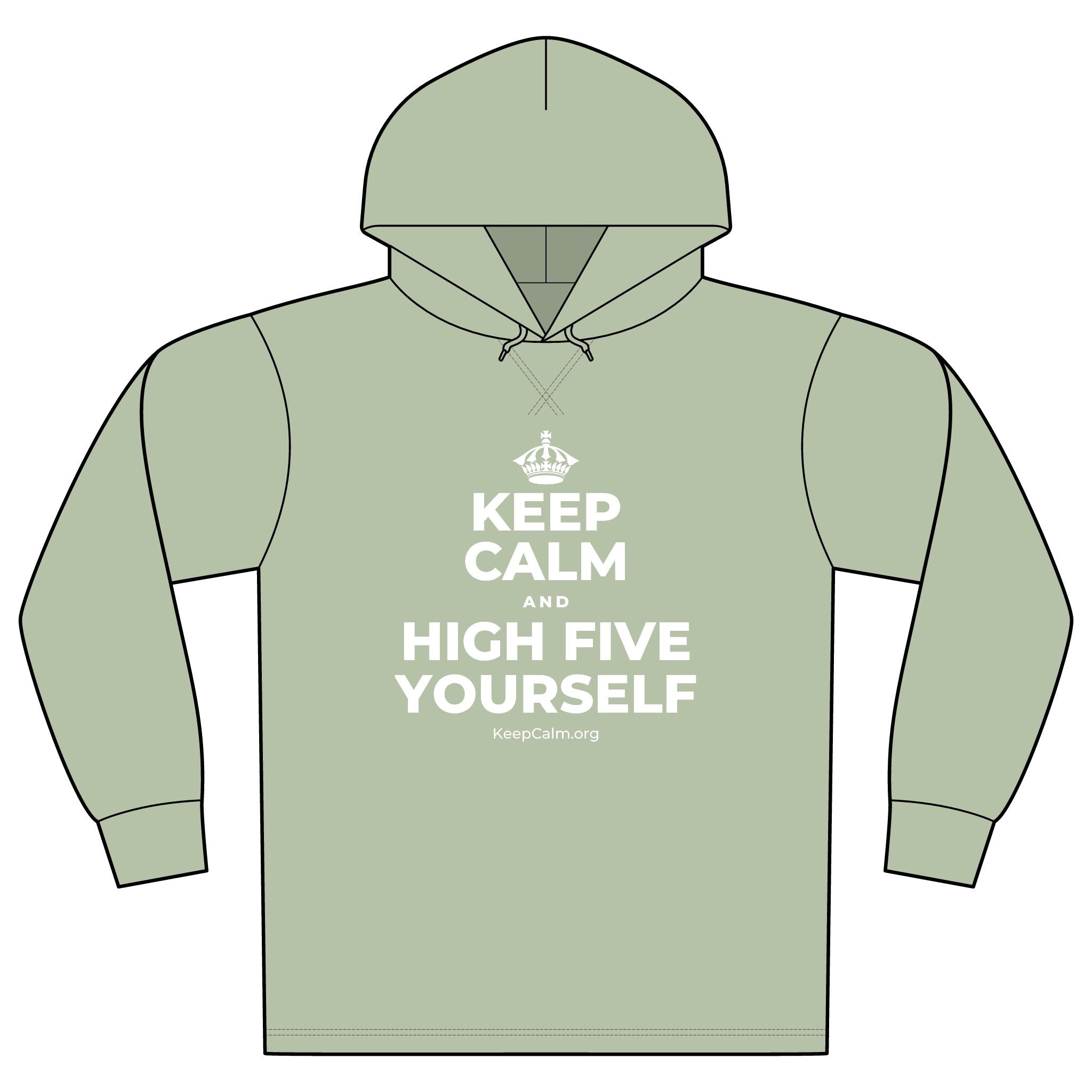 KEEP CALM AND HIGH FIVE YOURSELF Organic Hoodie Tee