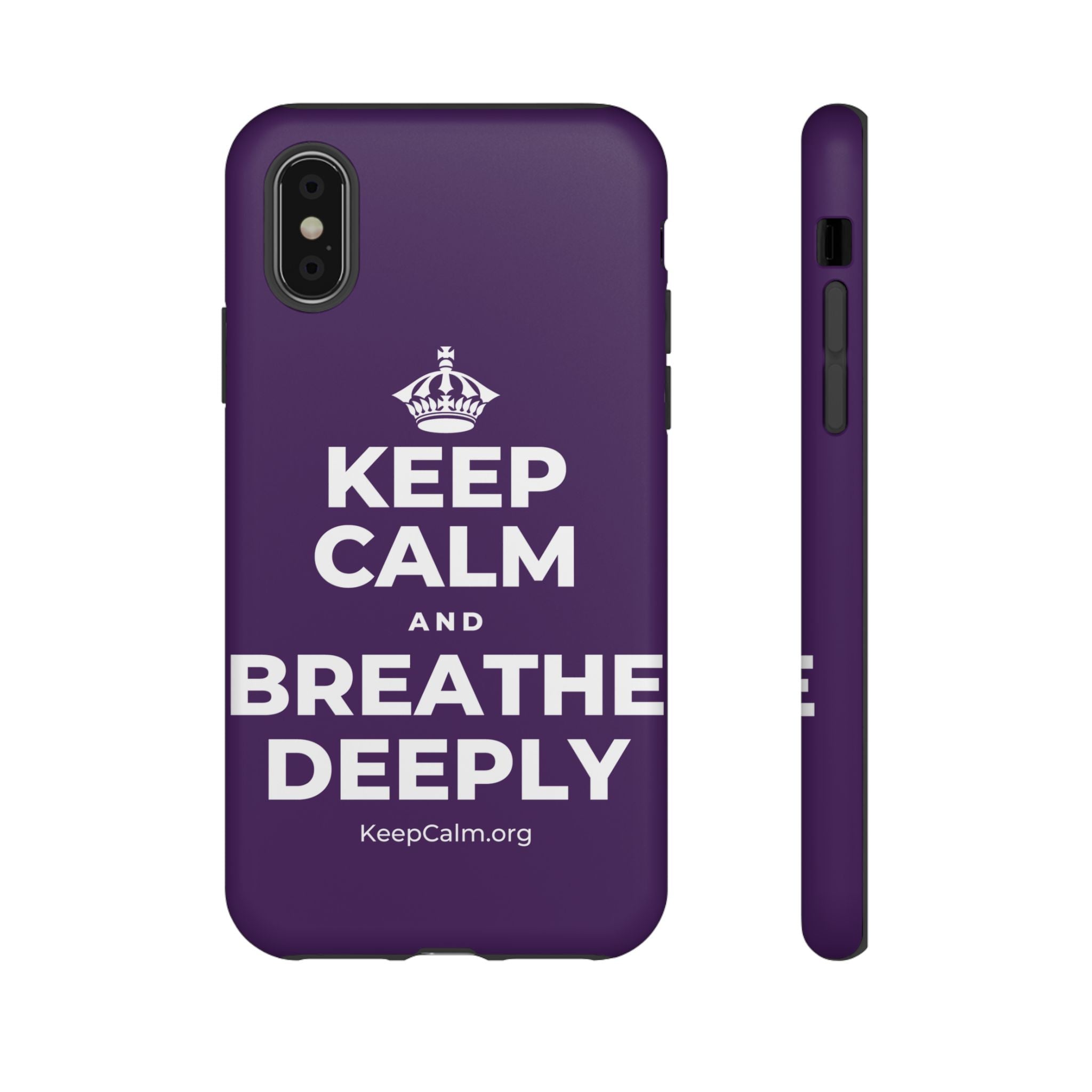 KEEP CALM AND BREATHE DEEPLY Phone Case