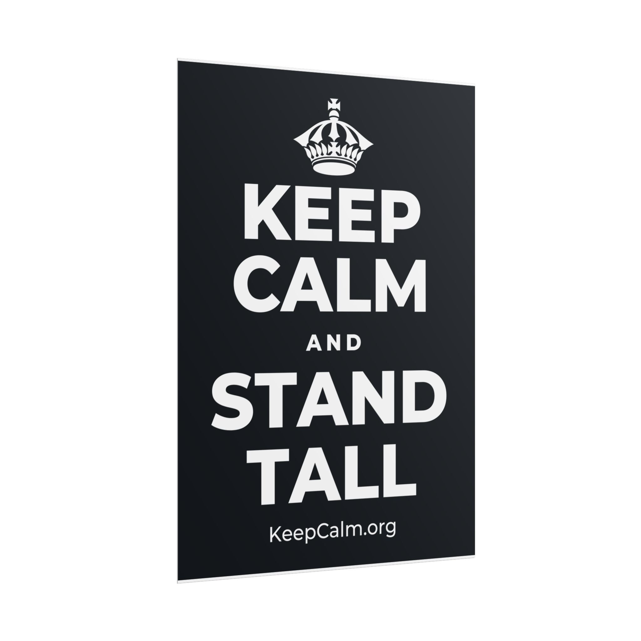 KEEP CALM AND STAND TALL Poster (Dark)