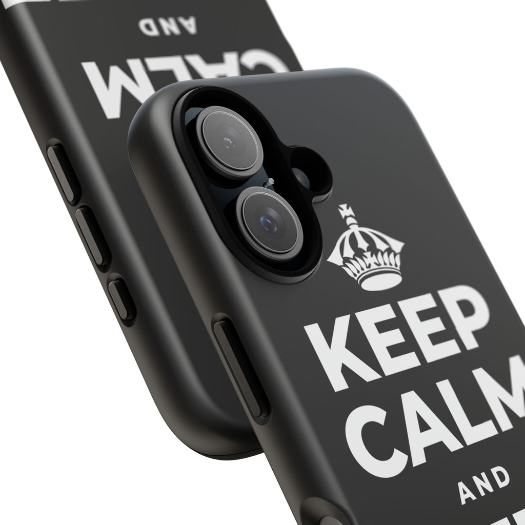 KEEP CALM AND COFFEE FIRST Phone Case