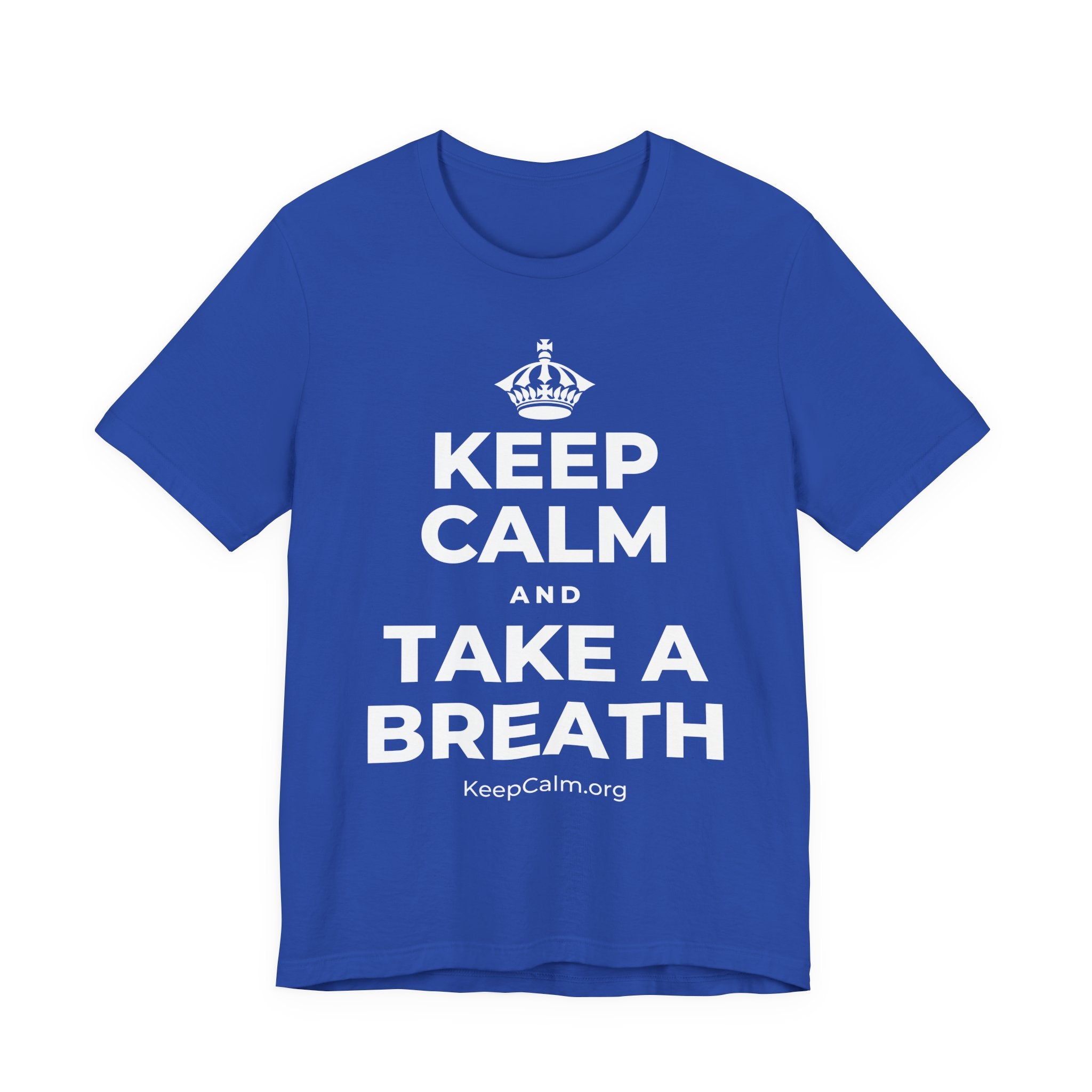 KEEP CALM AND TAKE A BREATH T-Shirt (Soft Cream–Heather Mauve)