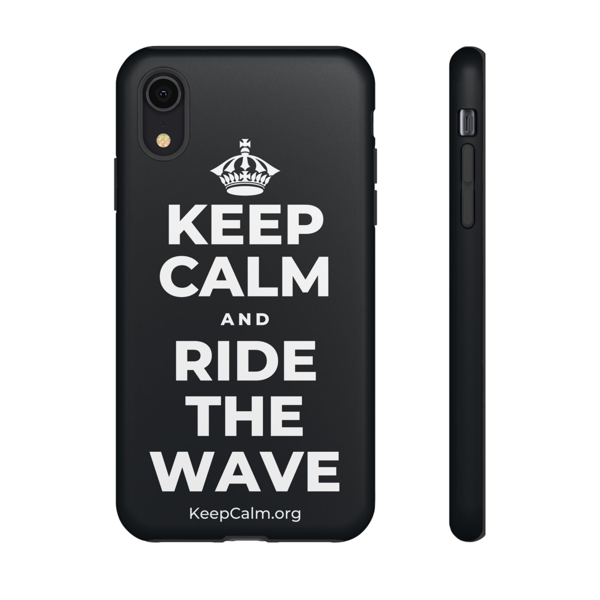 KEEP CALM AND RIDE THE WAVE Phone Case (Dark)