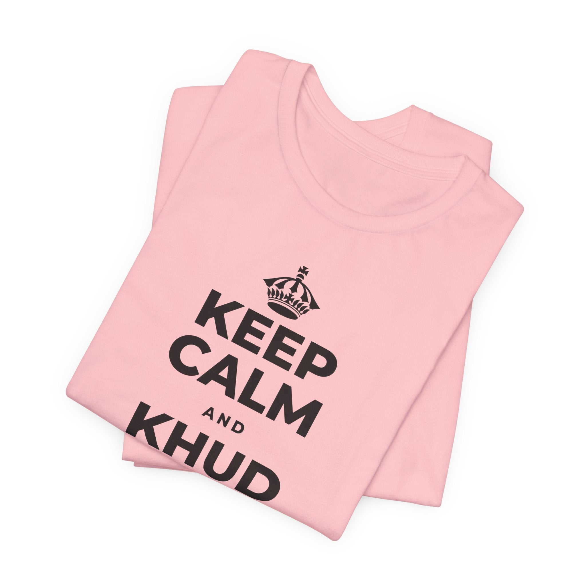KEEP CALM AND KHUD KO EK BREAK DO T-Shirt (White–Asphalt)