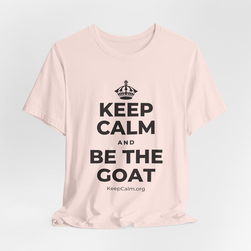 KEEP CALM AND BE THE GOAT T-Shirt (Soft Cream–Heather Mauve)