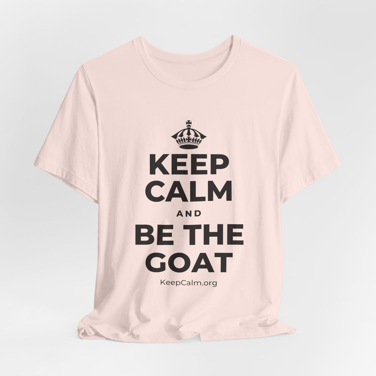 KEEP CALM AND BE THE GOAT T-Shirt (Soft Cream–Heather Mauve)