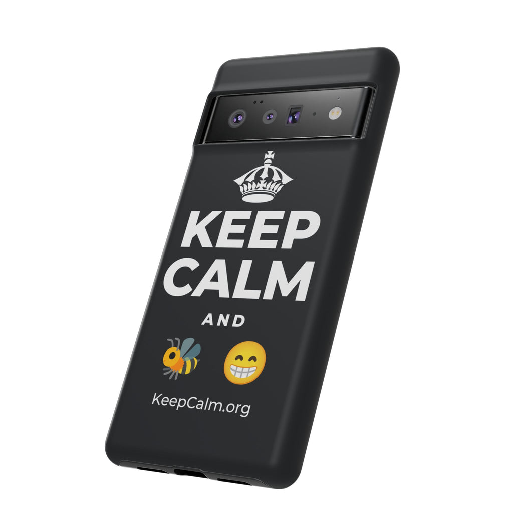 KEEP CALM AND BEE HAPPY Phone Case (Dark)