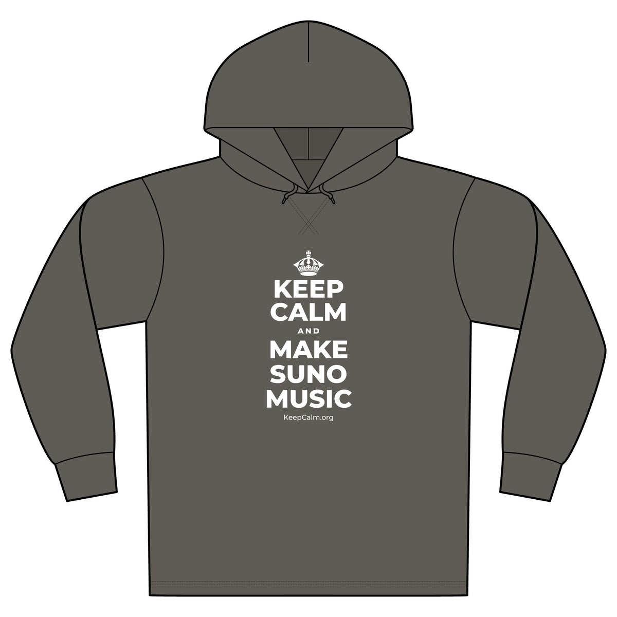 KEEP CALM AND MAKE SUNO MUSIC Organic Hoodie Tee
