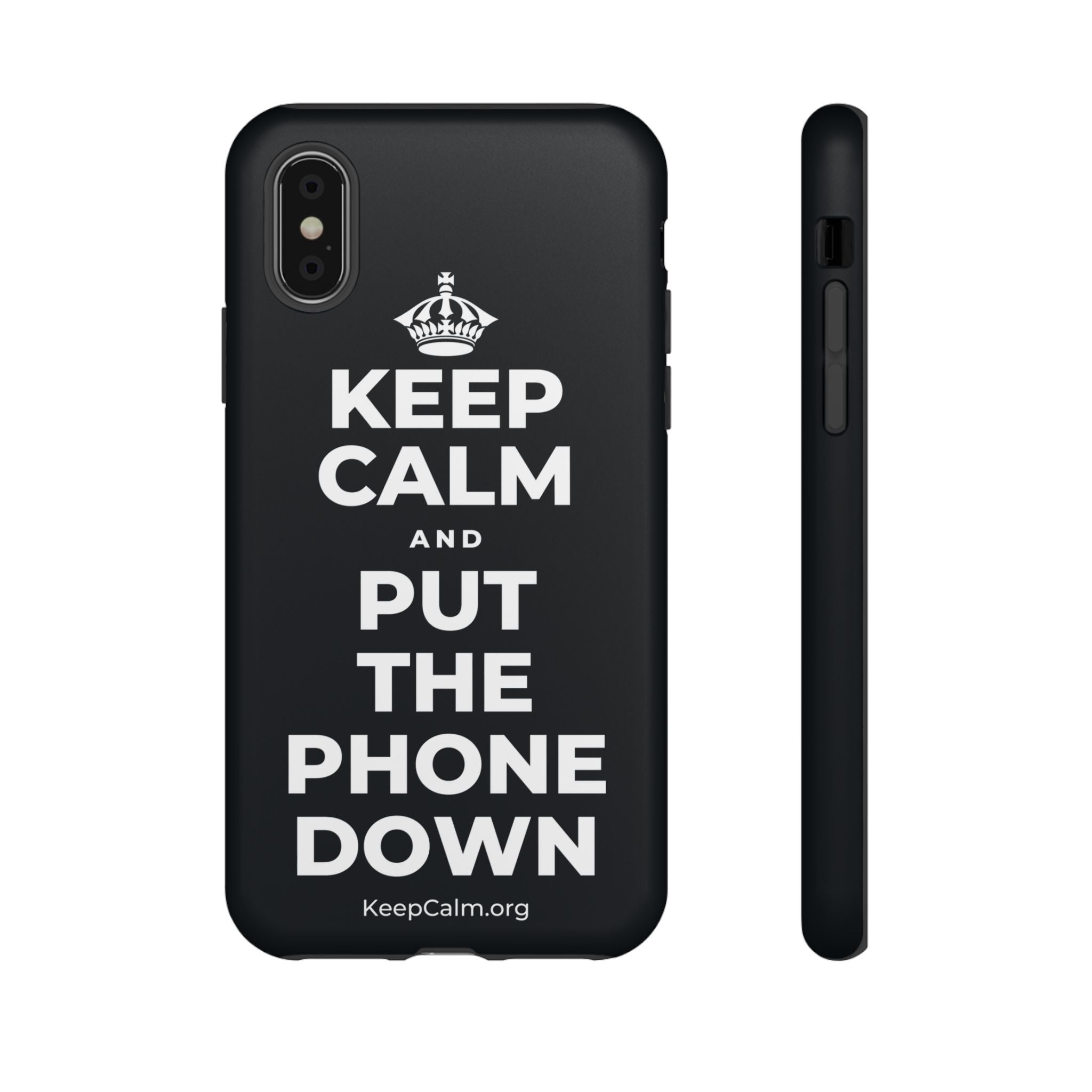 KEEP CALM AND PUT THE PHONE DOWN Phone Case (Dark)