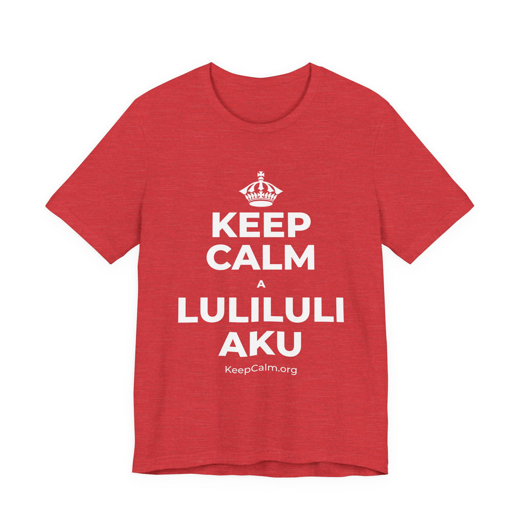 KEEP CALM A LULILULI AKU T-Shirt (Baby Blue–Silver)