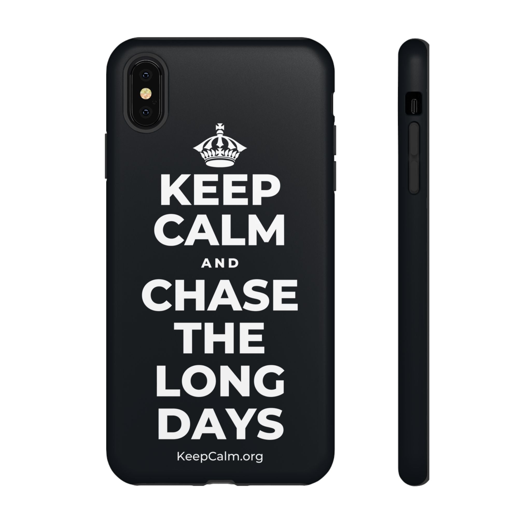 KEEP CALM AND CHASE THE LONG DAYS Phone Case (Dark)