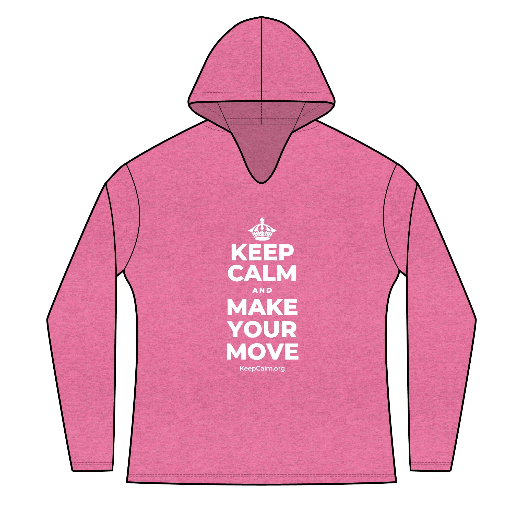 KEEP CALM AND MAKE YOUR MOVE Women's Long Sleeve Hoodie