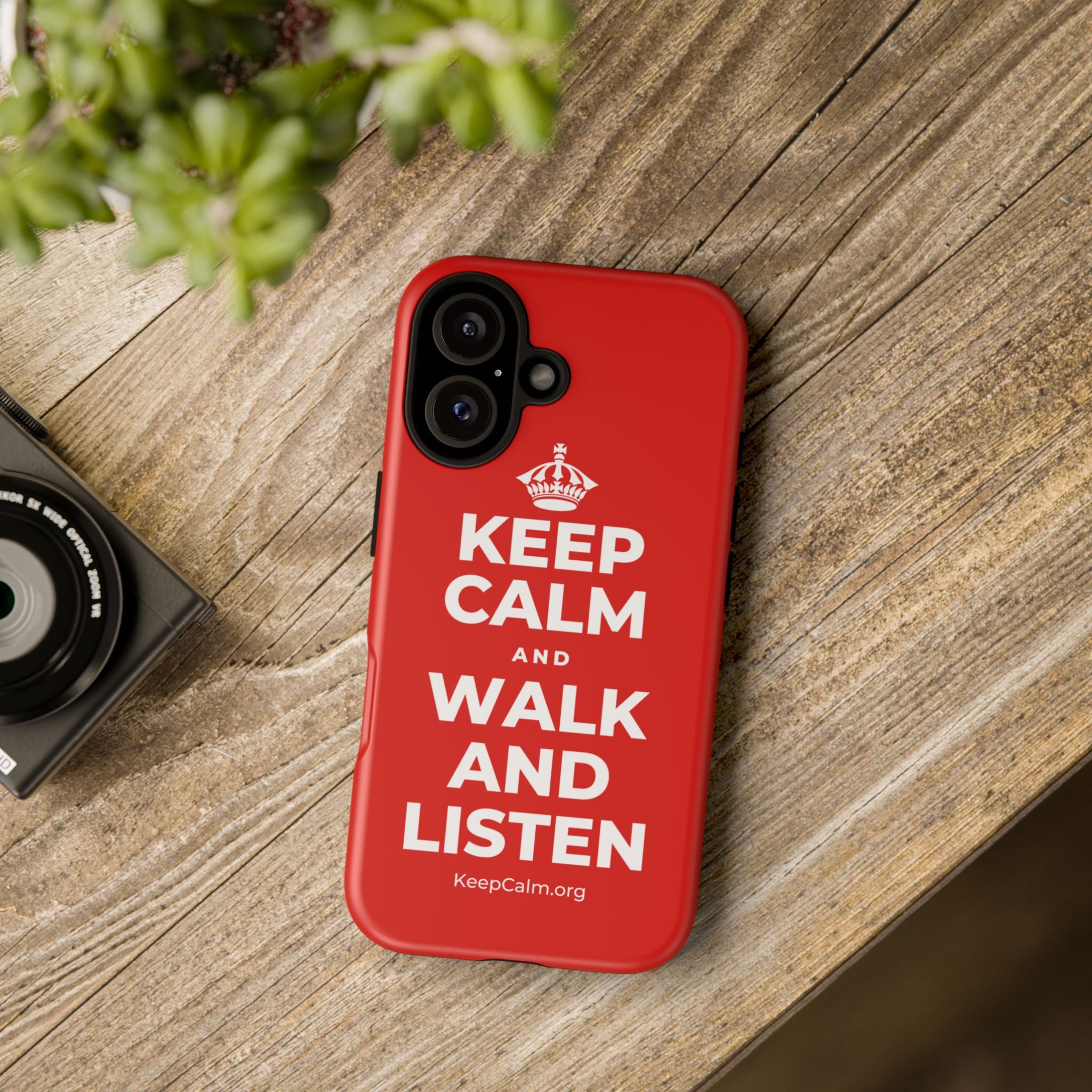 KEEP CALM AND WALK AND LISTEN Phone Case