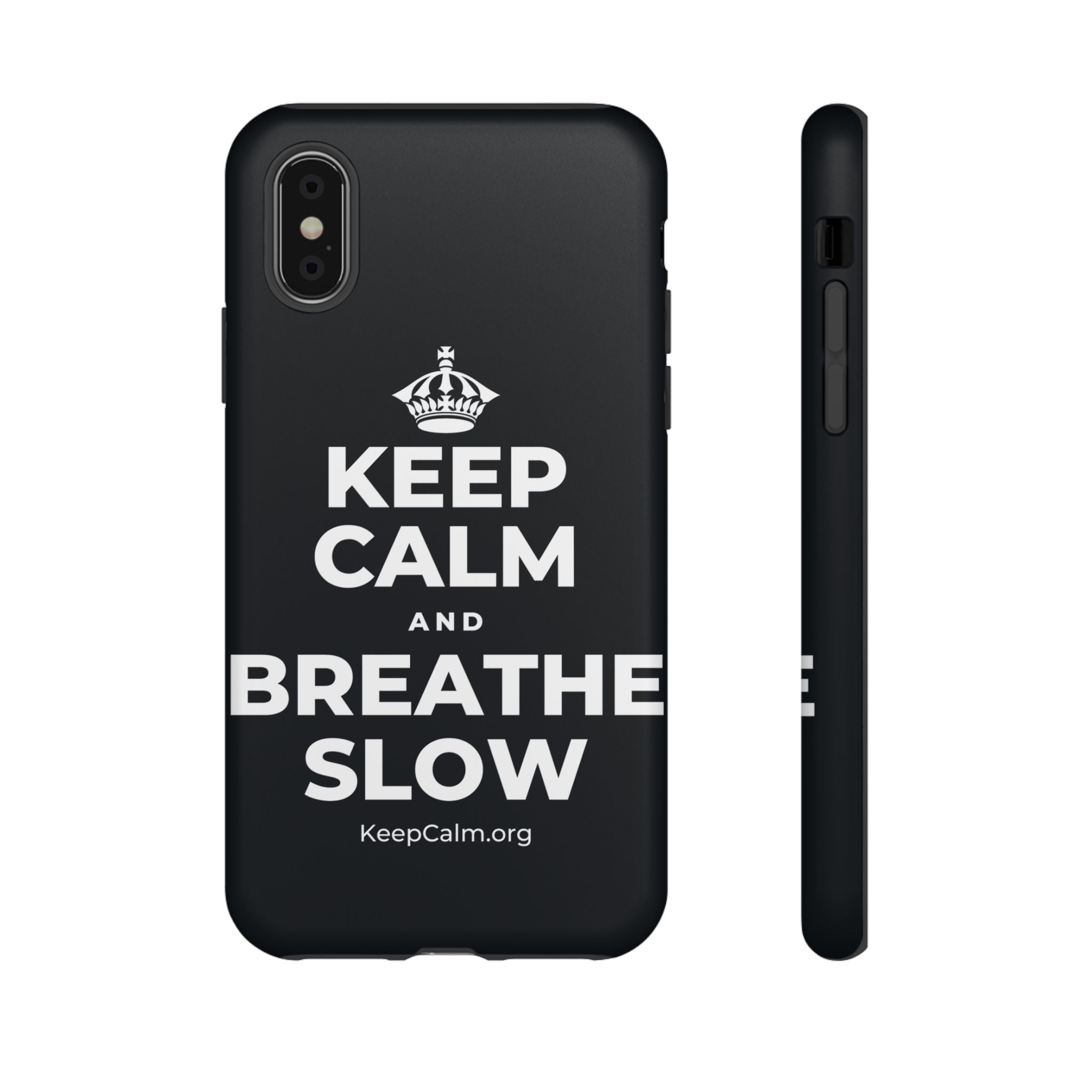 KEEP CALM AND BREATHE SLOW Phone Case (Dark)