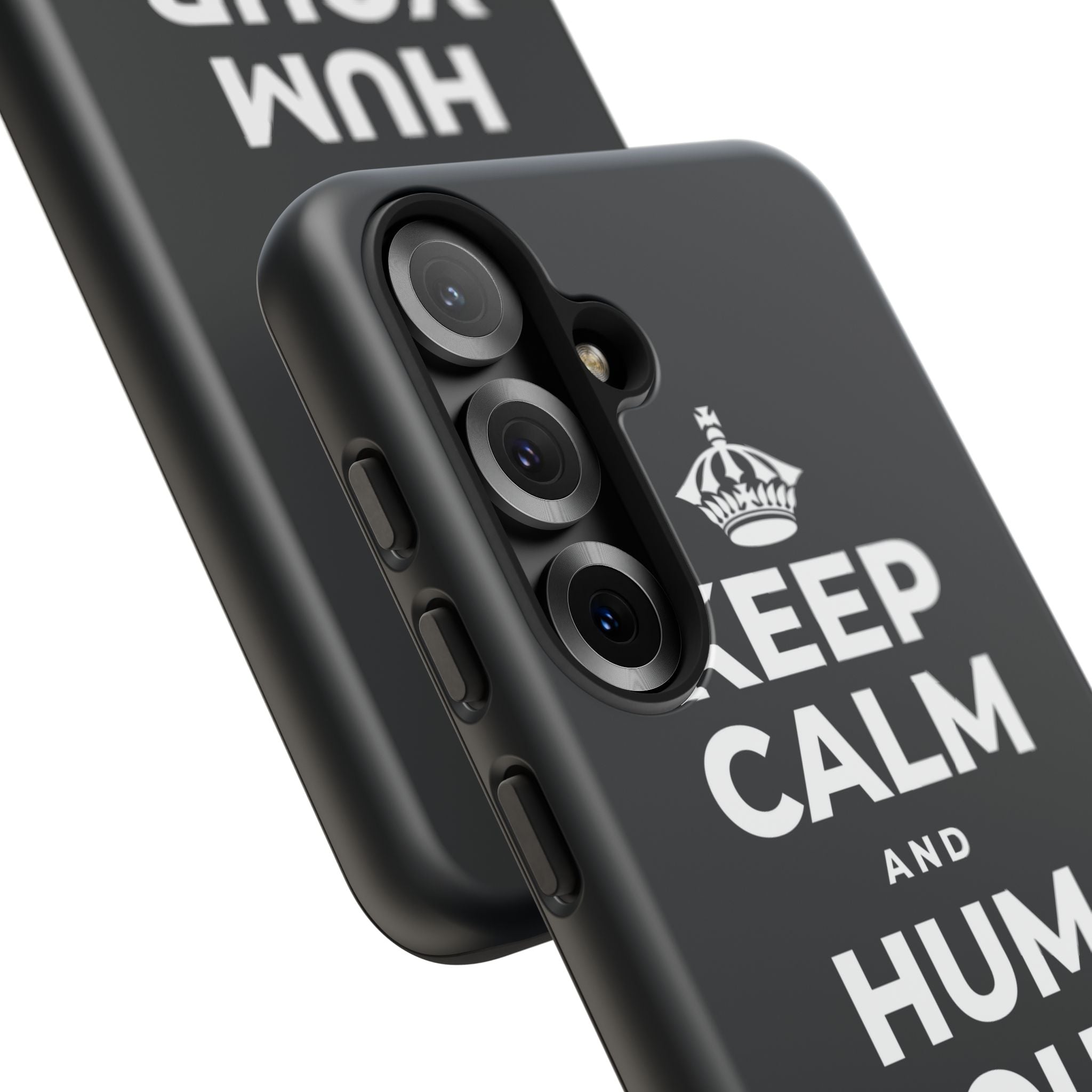KEEP CALM AND HUM YOUR FAVORITE TUNE Phone Case (Dark)