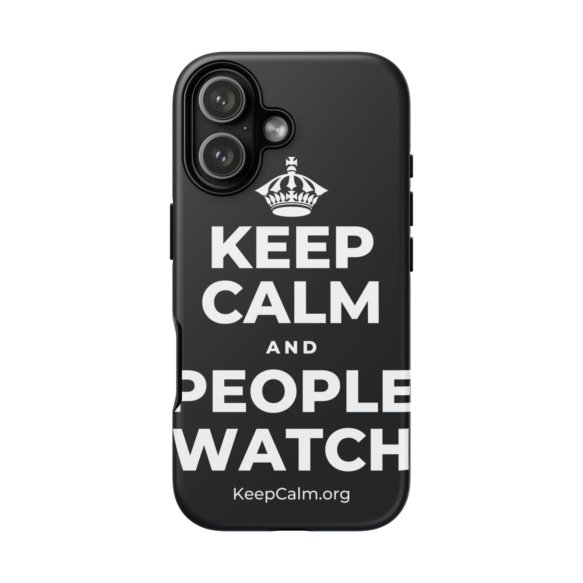 KEEP CALM AND PEOPLE WATCH Phone Case (Dark)