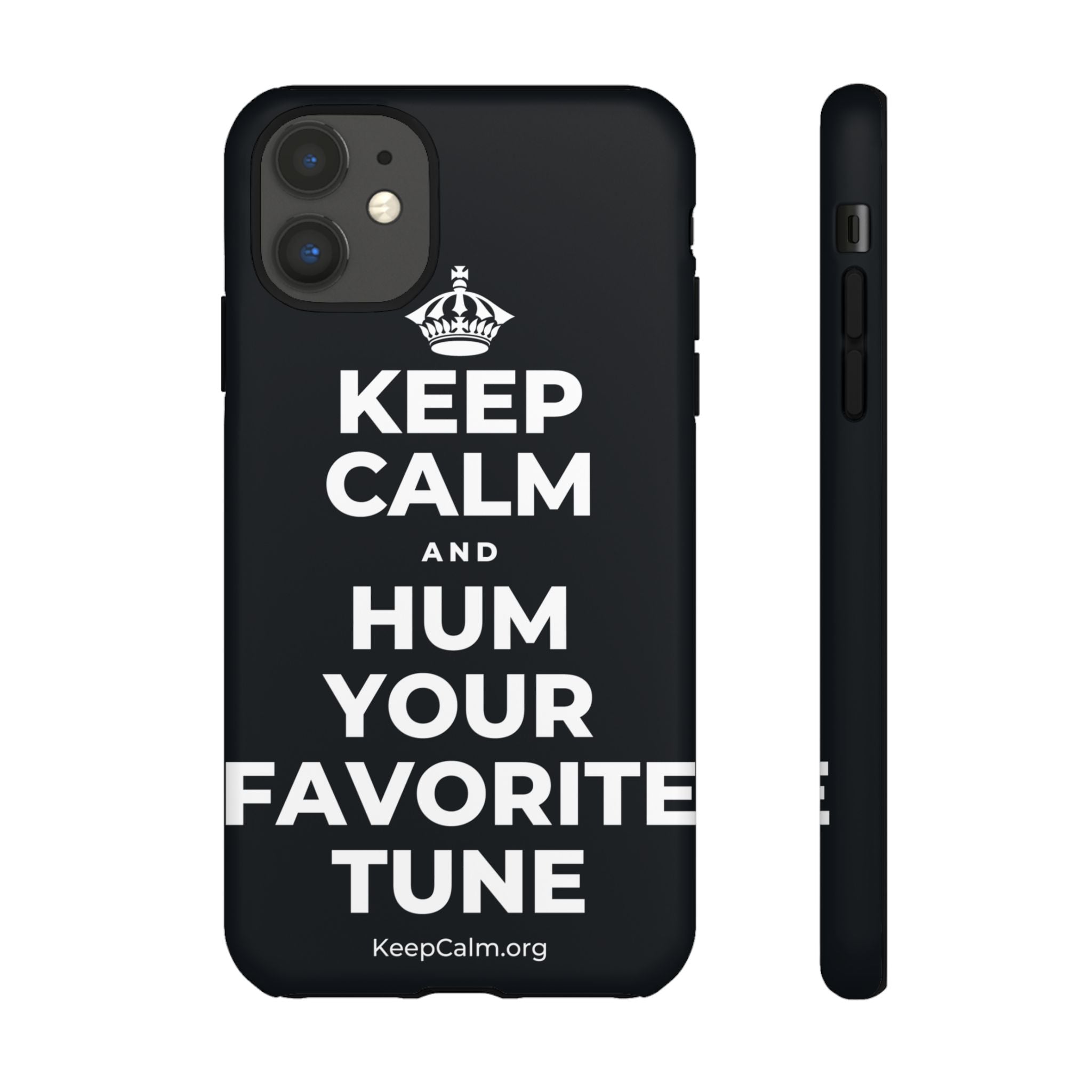 KEEP CALM AND HUM YOUR FAVORITE TUNE Phone Case (Dark)