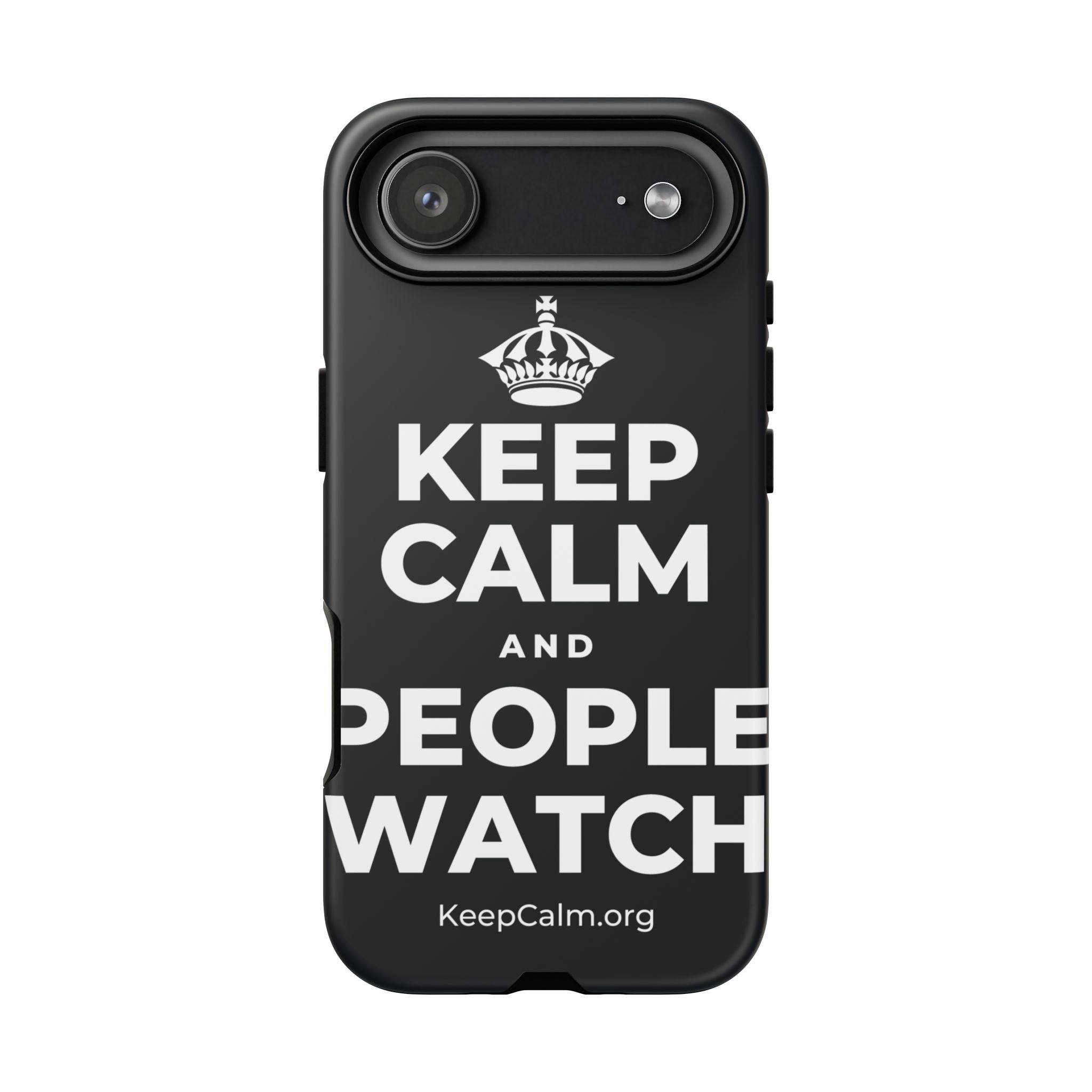 KEEP CALM AND PEOPLE WATCH Phone Case (Dark)