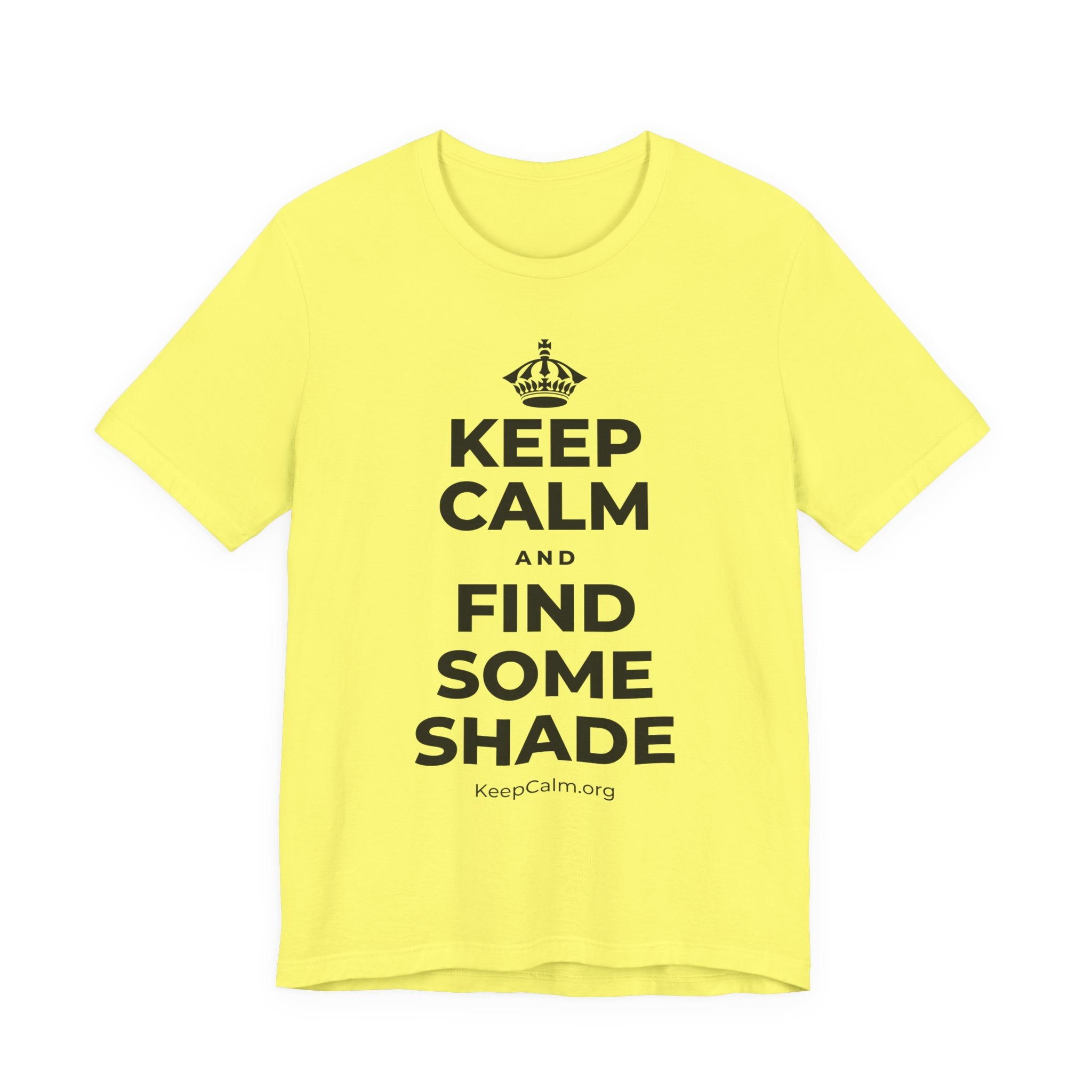 KEEP CALM AND FIND SOME SHADE T-Shirt (Soft Cream–Heather Mauve)