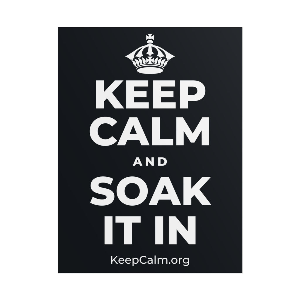 KEEP CALM AND SOAK IT IN Poster (Dark)
