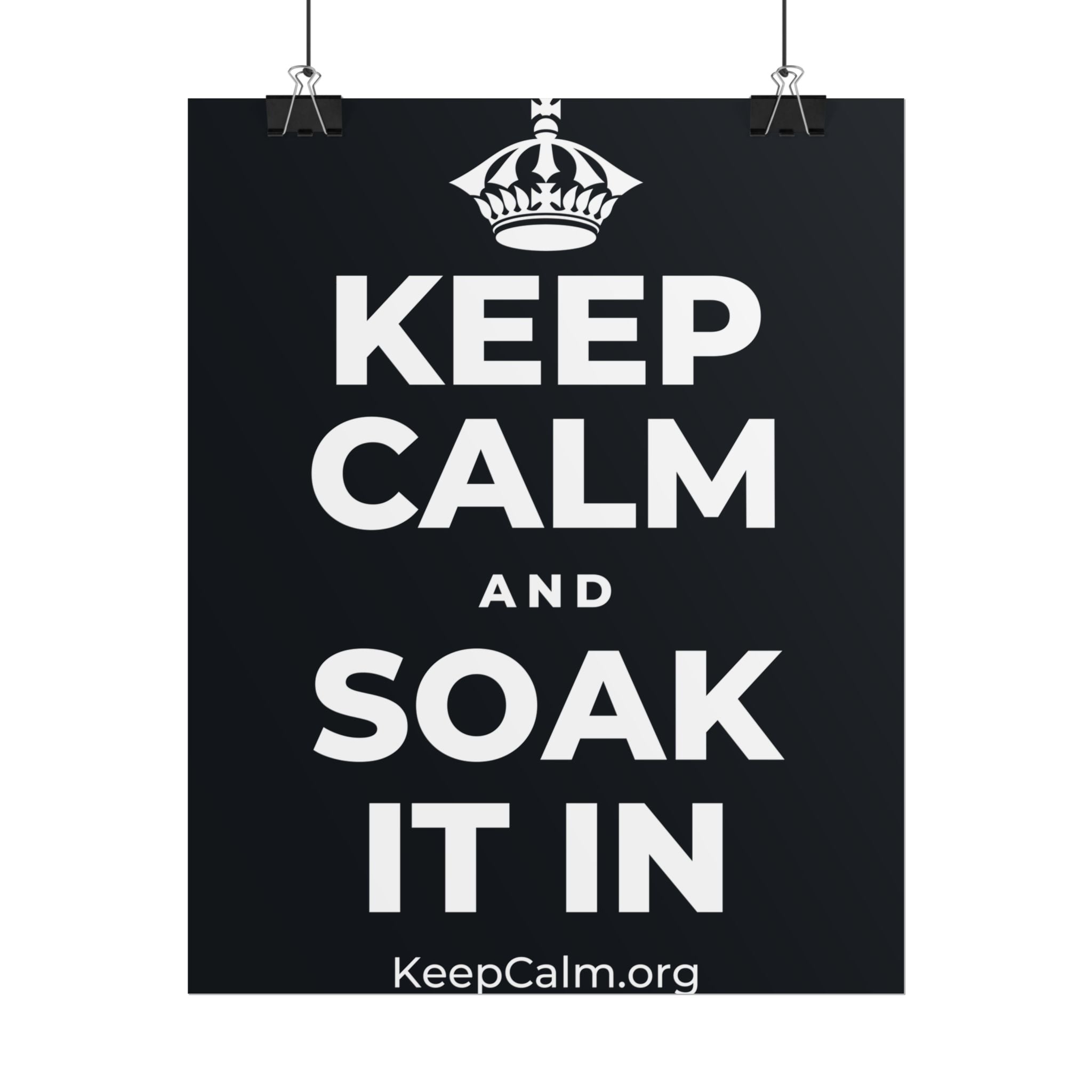 KEEP CALM AND SOAK IT IN Poster (Dark)