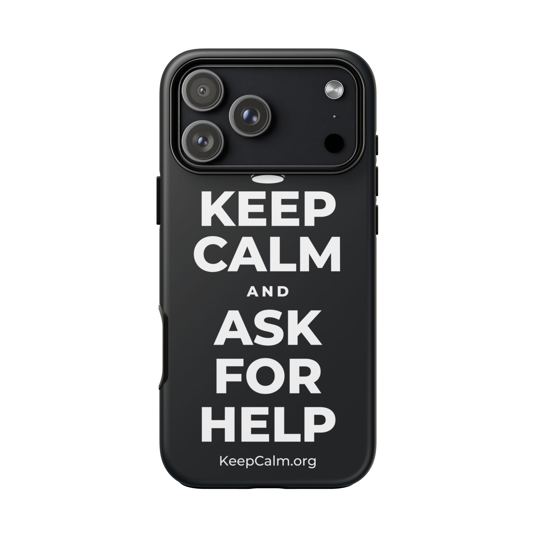 KEEP CALM AND ASK FOR HELP Phone Case (Dark)