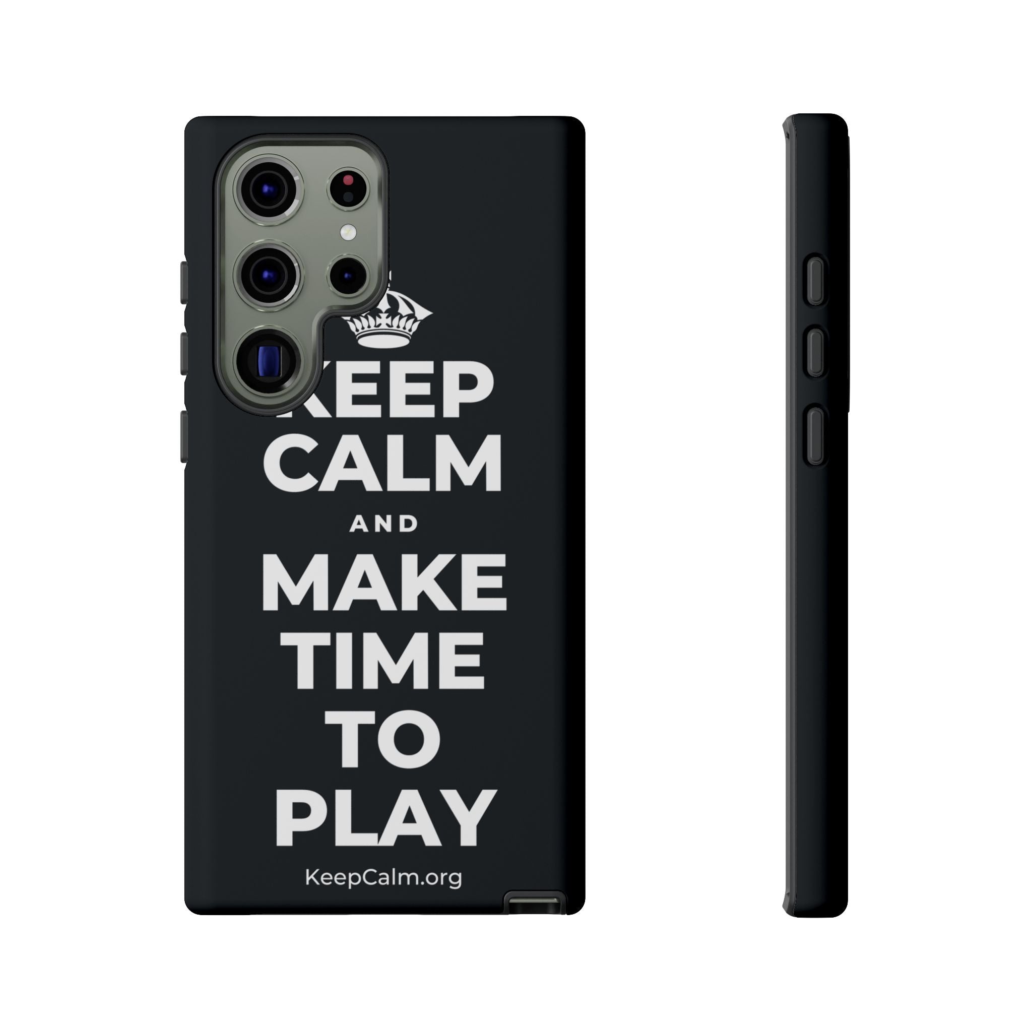 KEEP CALM AND MAKE TIME TO PLAY Phone Case (Dark)
