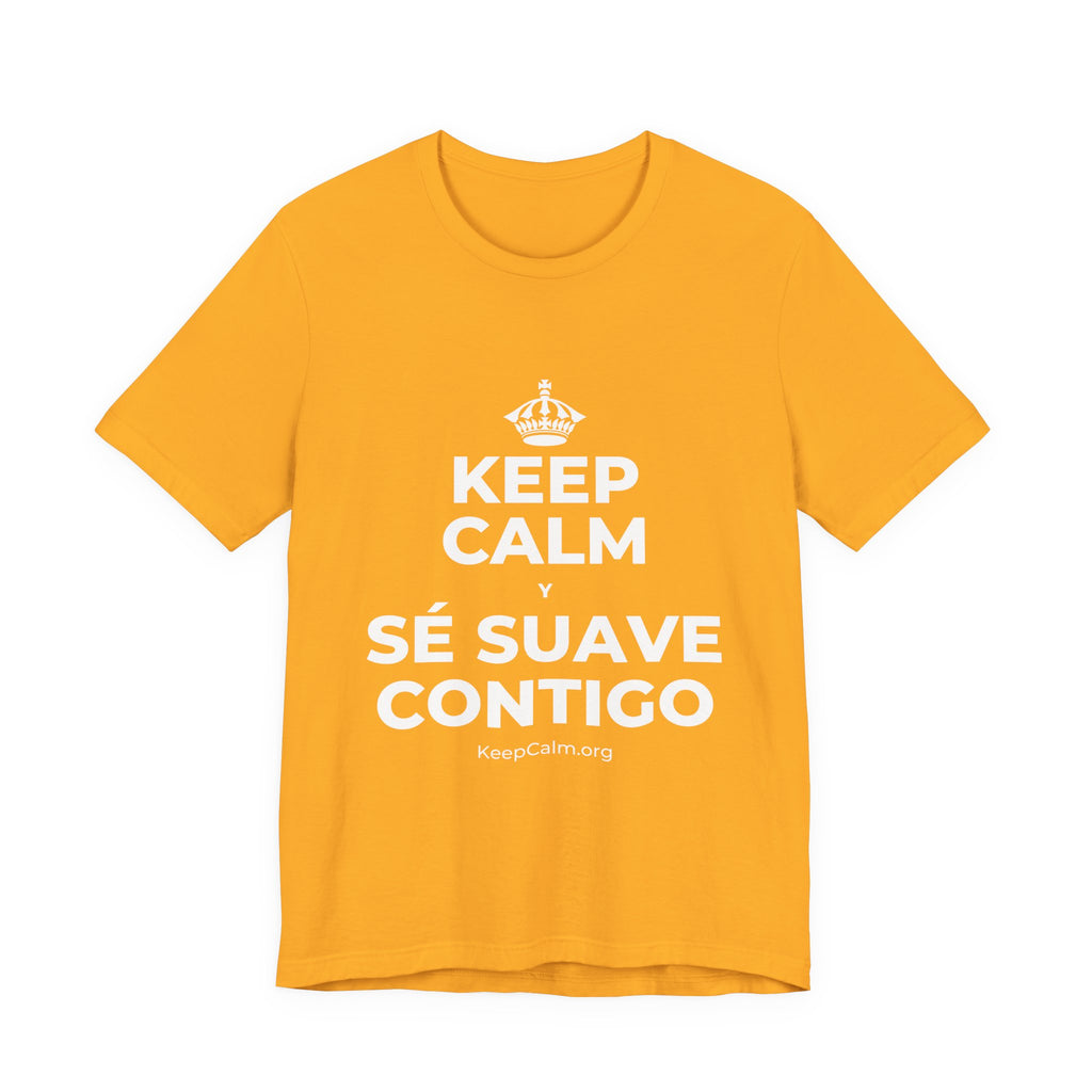 KEEP CALM Y SÉ SUAVE CONTIGO T-Shirt (Baby Blue–Silver)