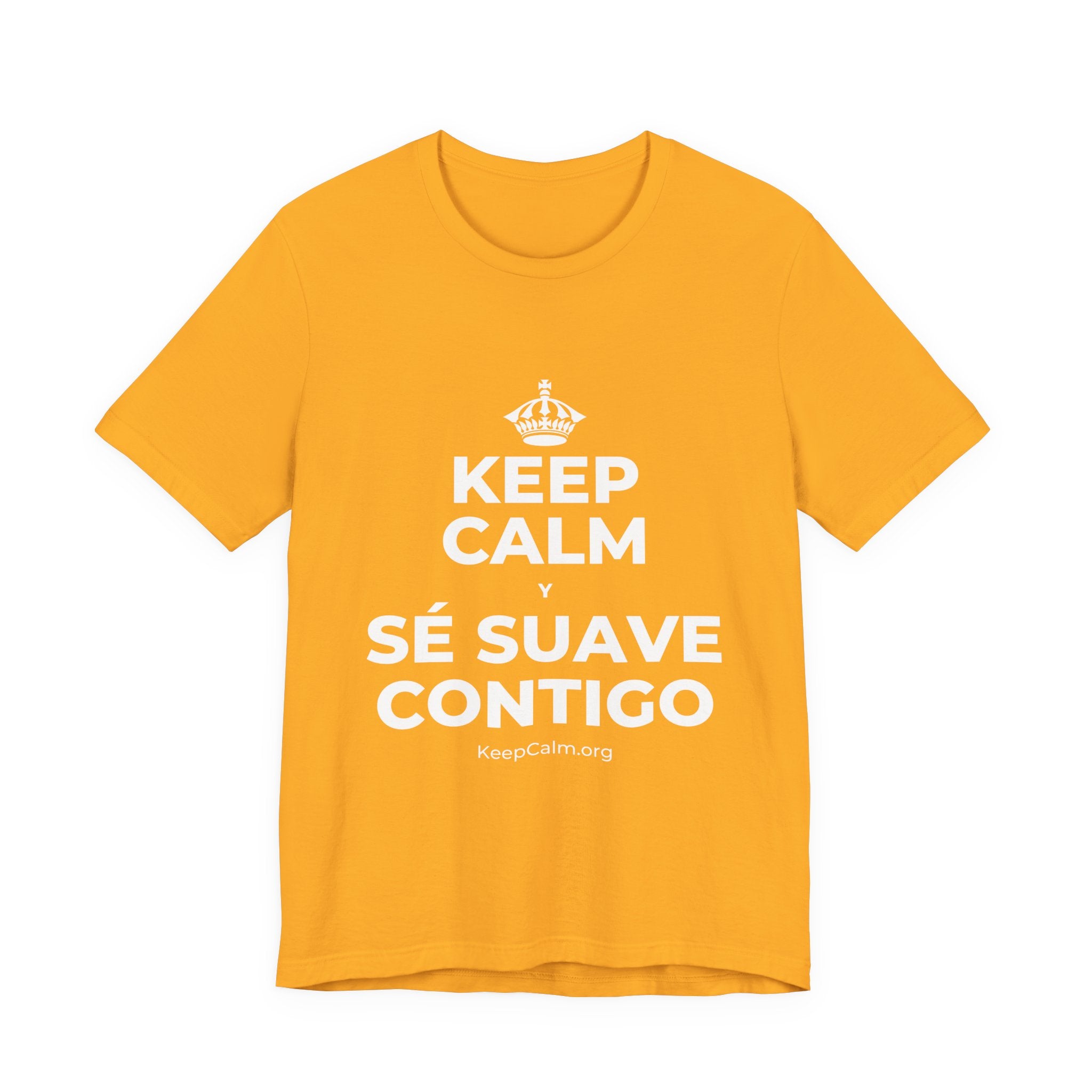 KEEP CALM Y SÉ SUAVE CONTIGO T-Shirt (Baby Blue–Silver)