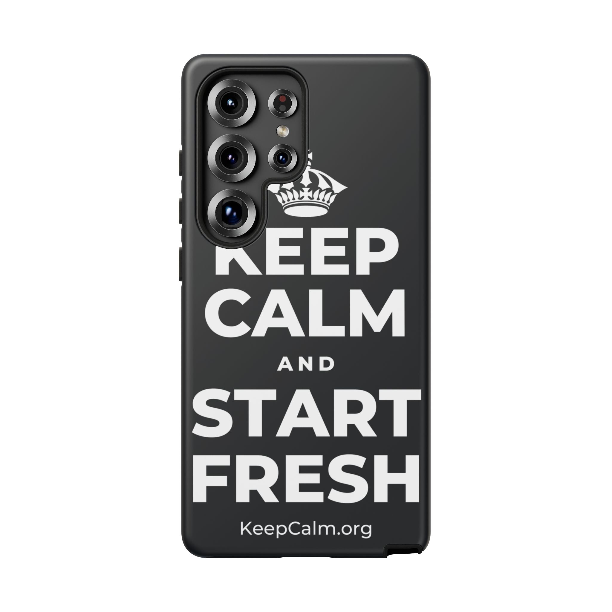 KEEP CALM AND START FRESH Phone Case (Dark)