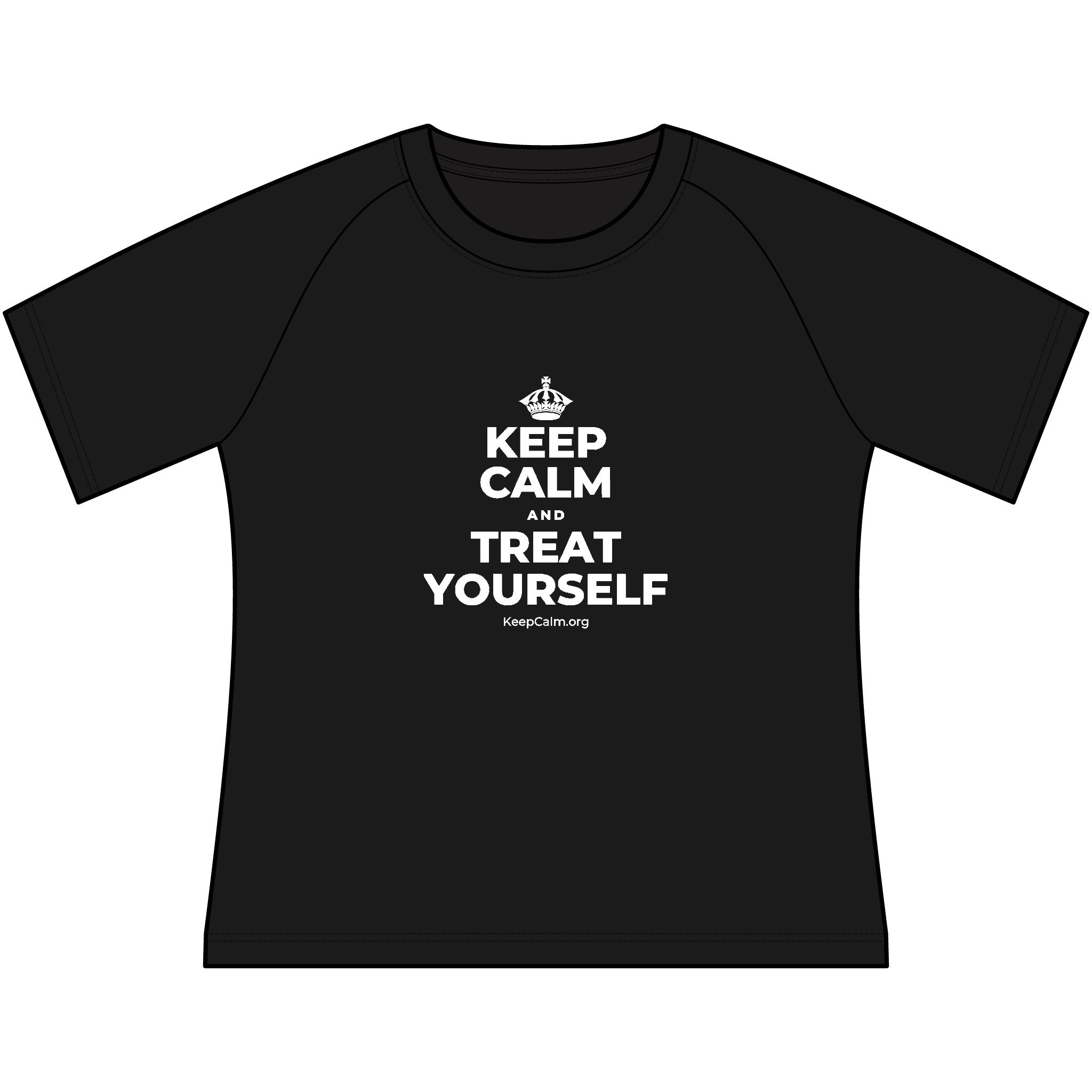 KEEP CALM AND TREAT YOURSELF Women's Raglan Tee
