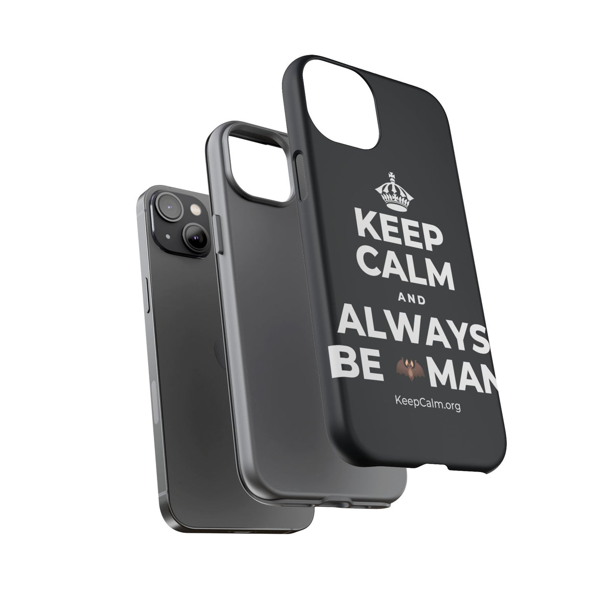 KEEP CALM AND ALWAYS BE 🦇MAN Phone Case (Dark)