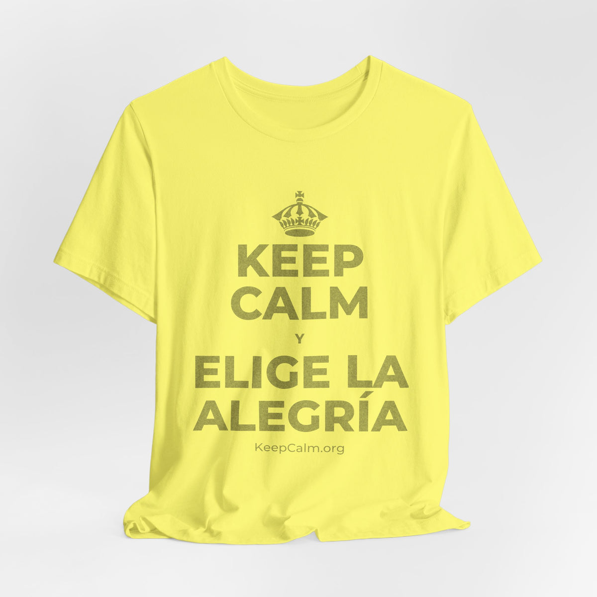KEEP CALM Y ELIGE LA ALEGRÍA T-Shirt (Soft Cream–Heather Mauve)